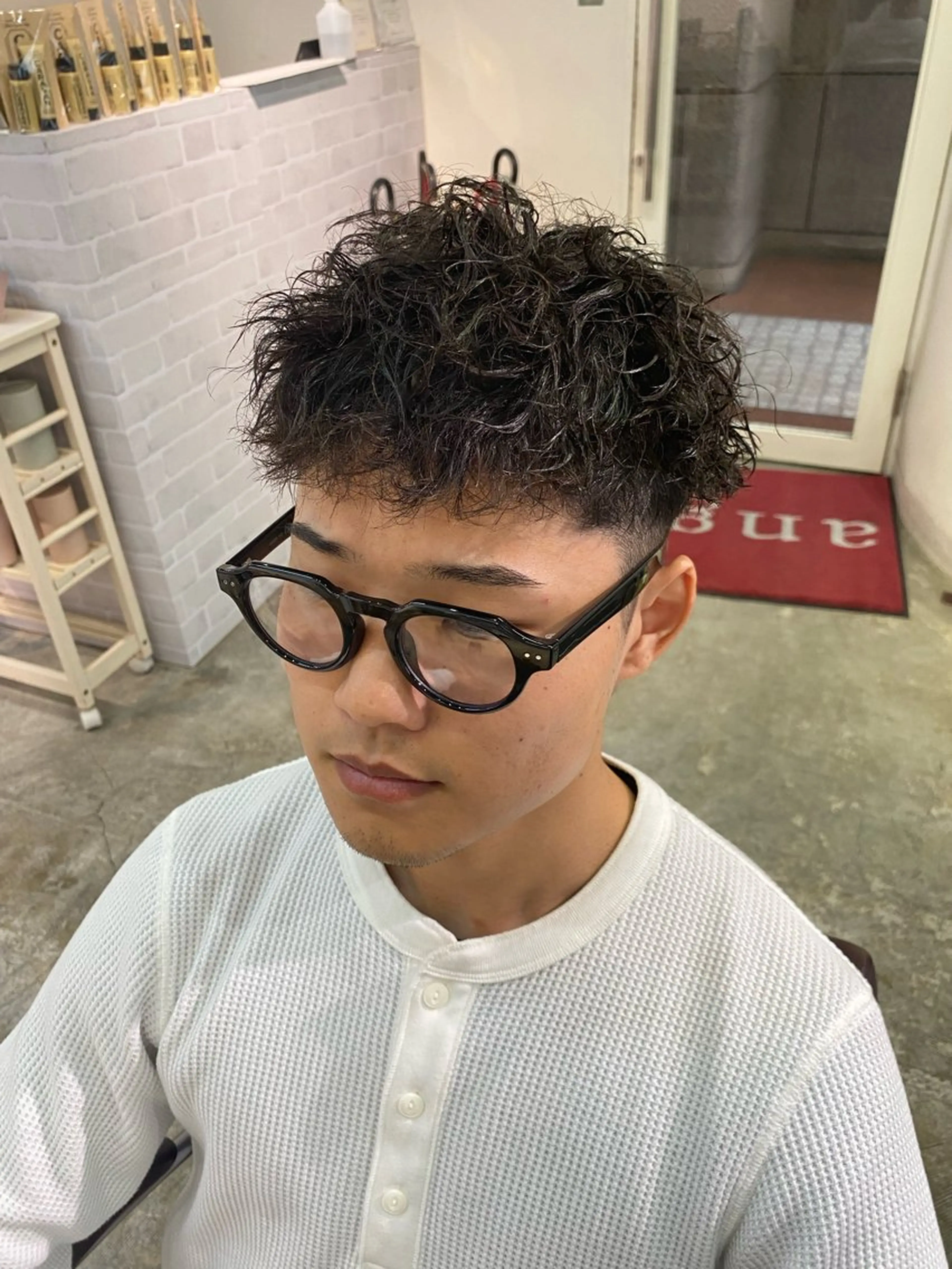 パーマ メンズ カット パーマ パーマ特化/フェザー パーマシャドウ/真生のヘアスタイル