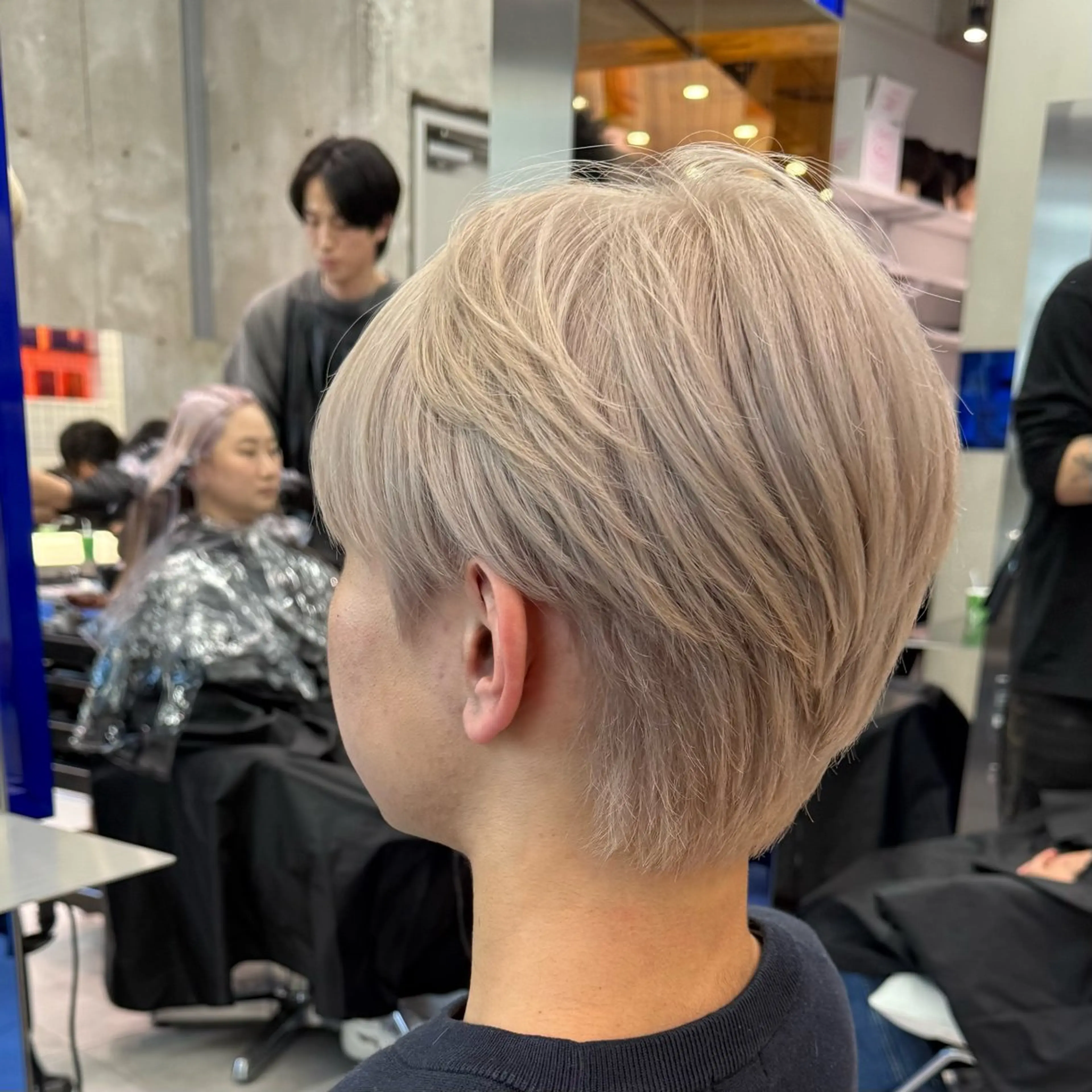 カラー メンズ ヘアカラー ミルクティーベージュ /sara💛のヘアスタイル
