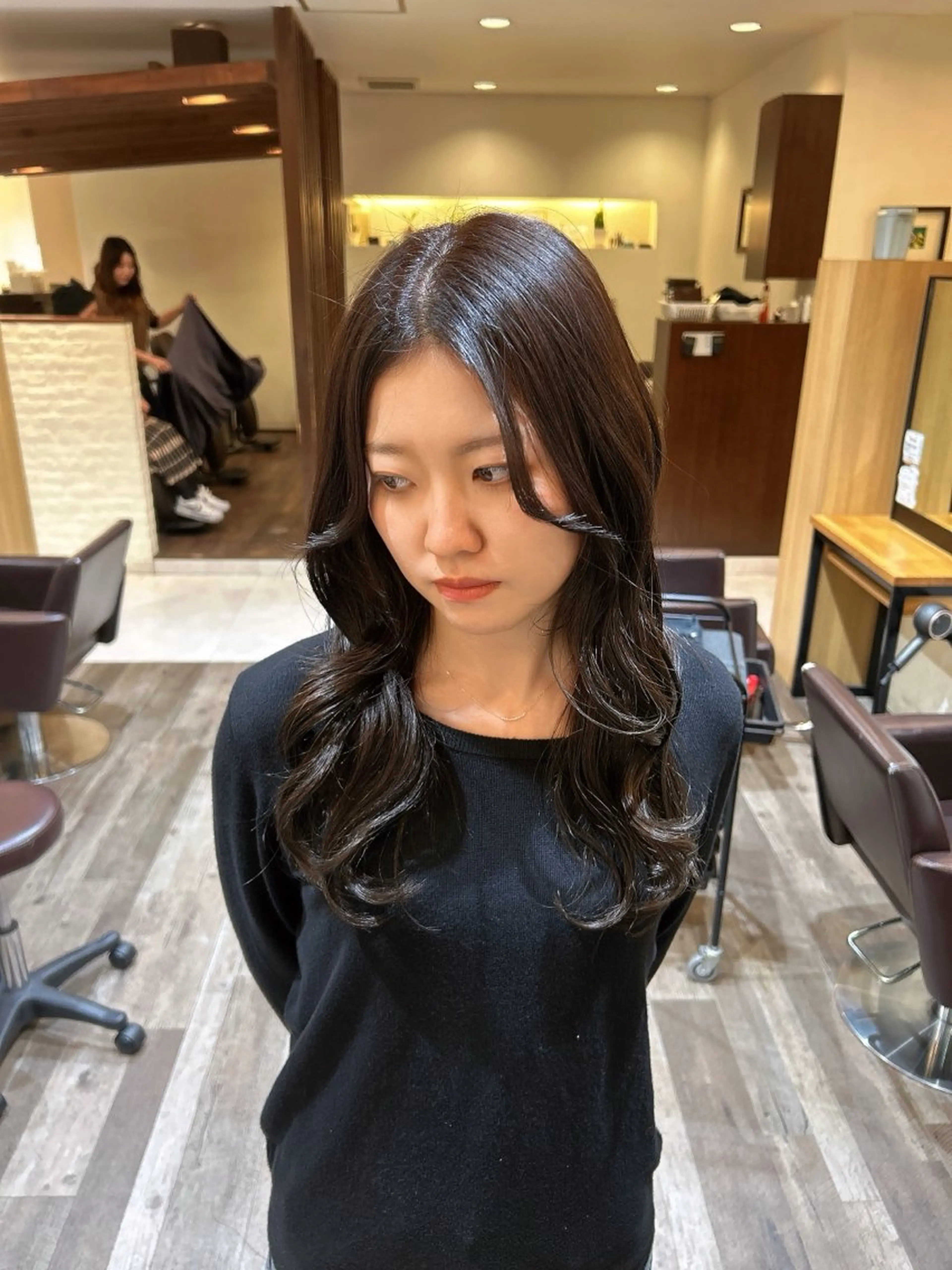 ロング カラー 透明感カラー ラベンダーカラー 高野 愛子のヘアスタイル