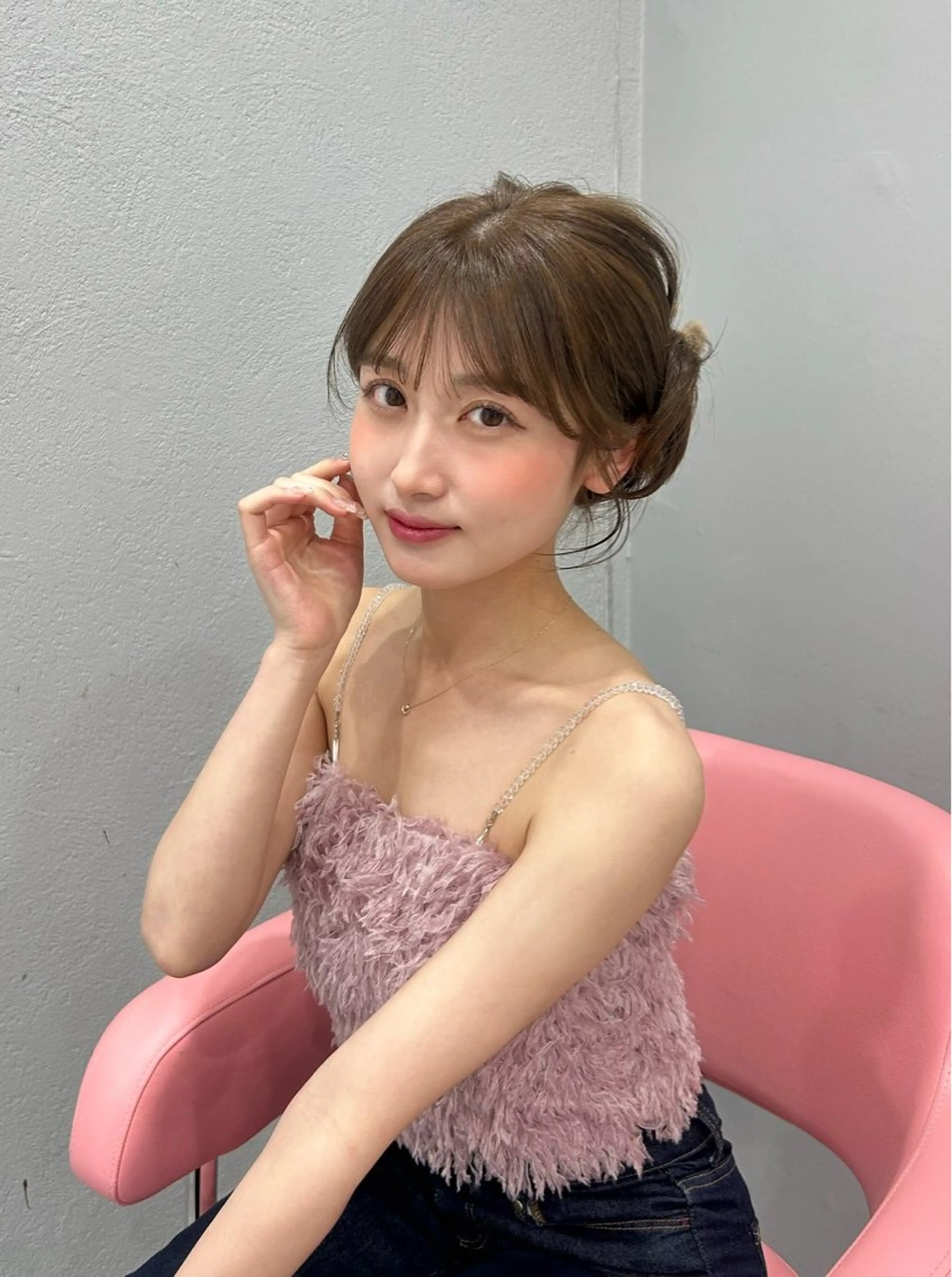 ミディアム カット ヘアカラー 透明感カラー♡ 原宿美容室￤Rinaのヘアスタイル