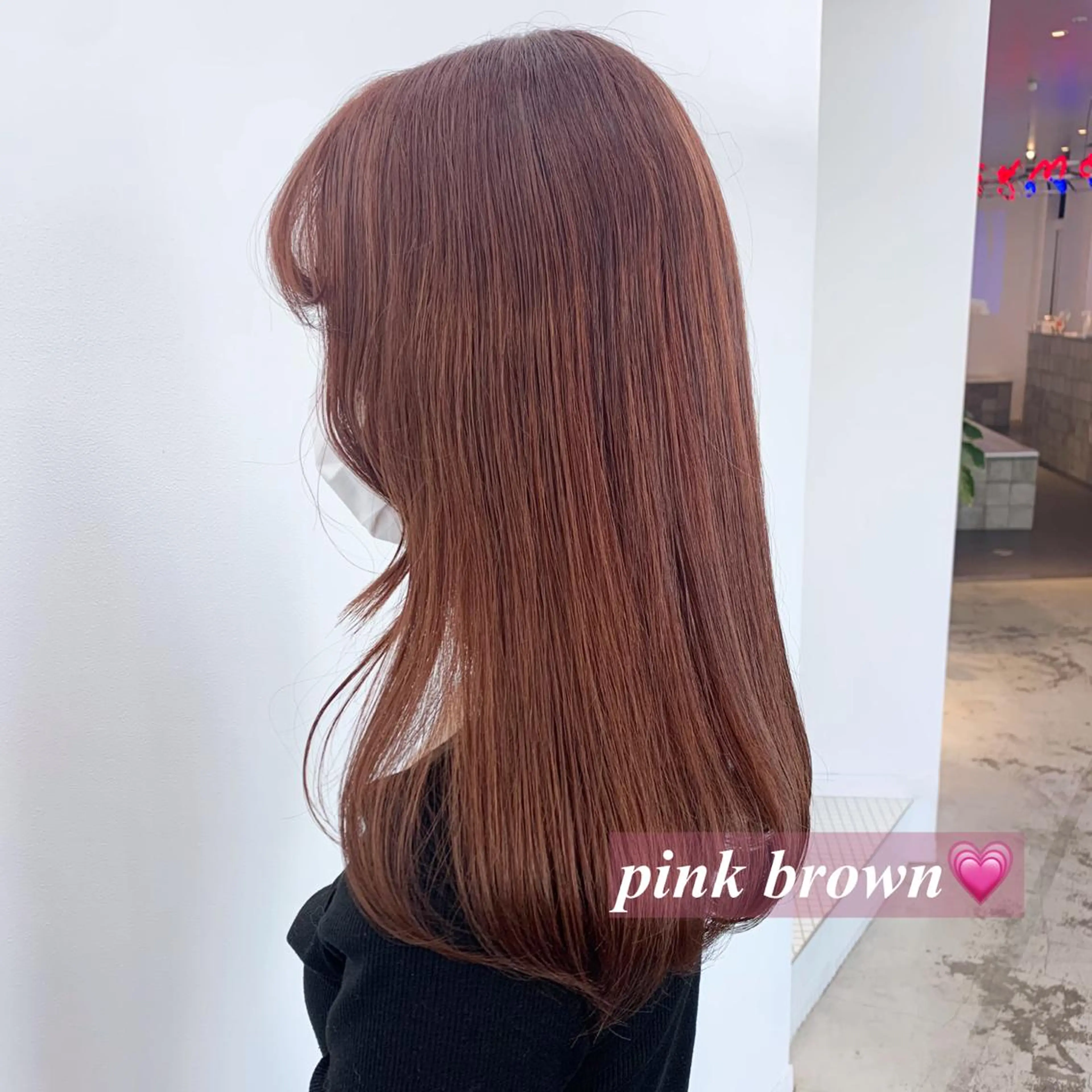 セミロング カラー レイヤー×グレージュ /ピンク🩷mioのヘアスタイル