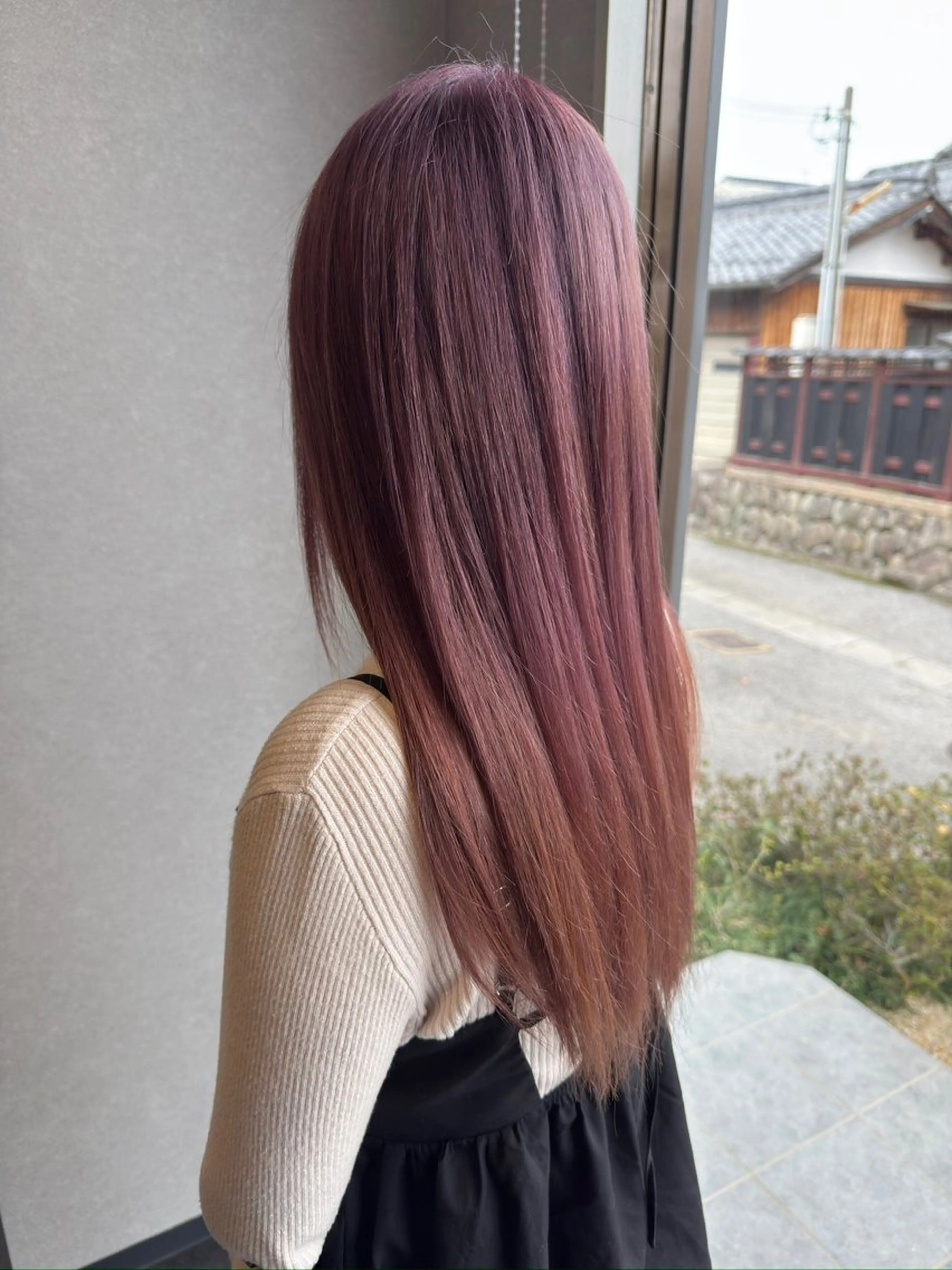 ロング パープルカラー 髪質改善⚡️カラー 🍀武久 誠🍀のヘアスタイル