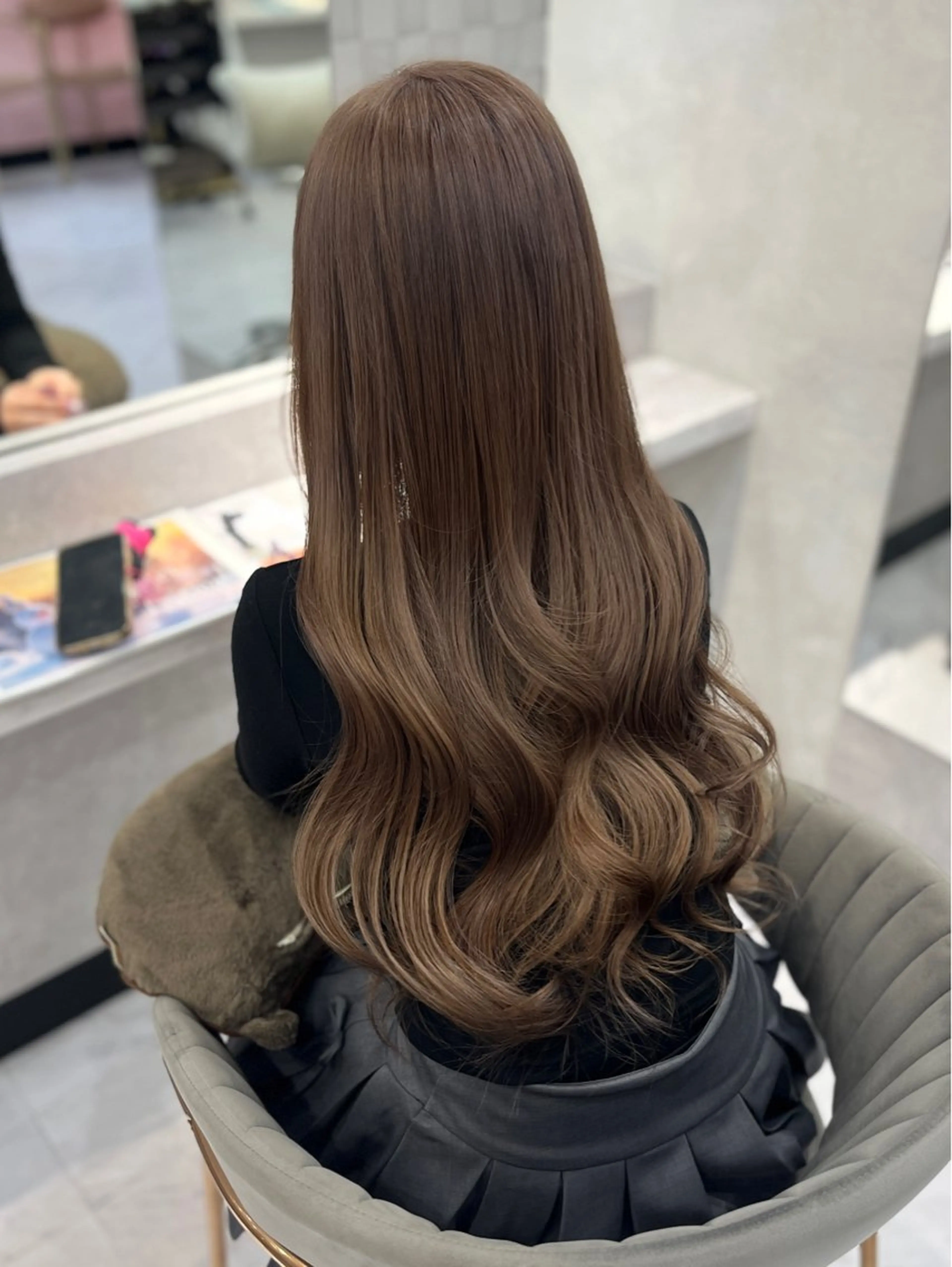 《韓国風ハイトーン💕》根本ブリーチリタッチ＋艶カラー✨＋カットの写真