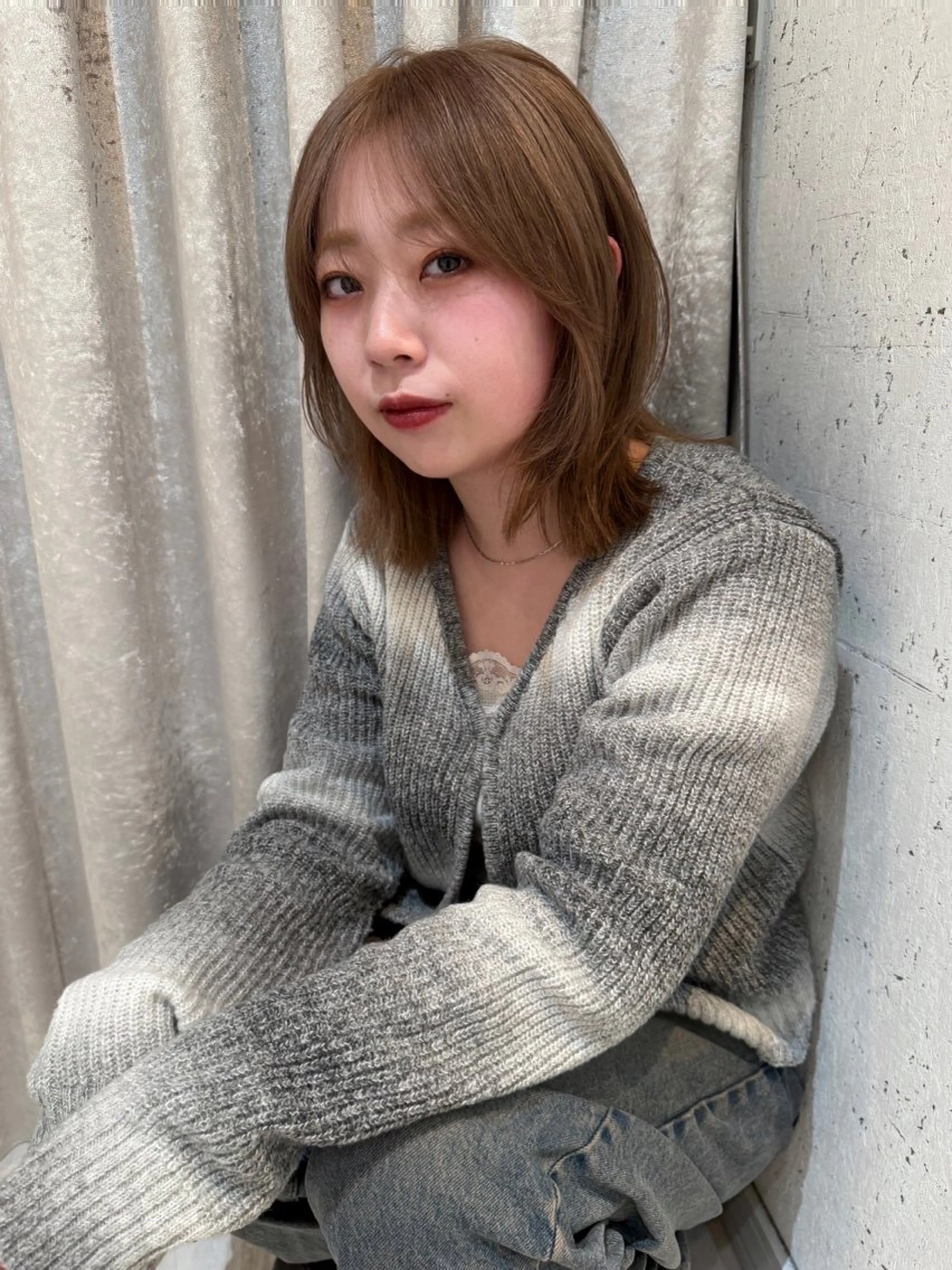 ミディアム カラー 似合わせカット カット ヘアカラー トリートメント mai / linoah˚✧のヘアスタイル