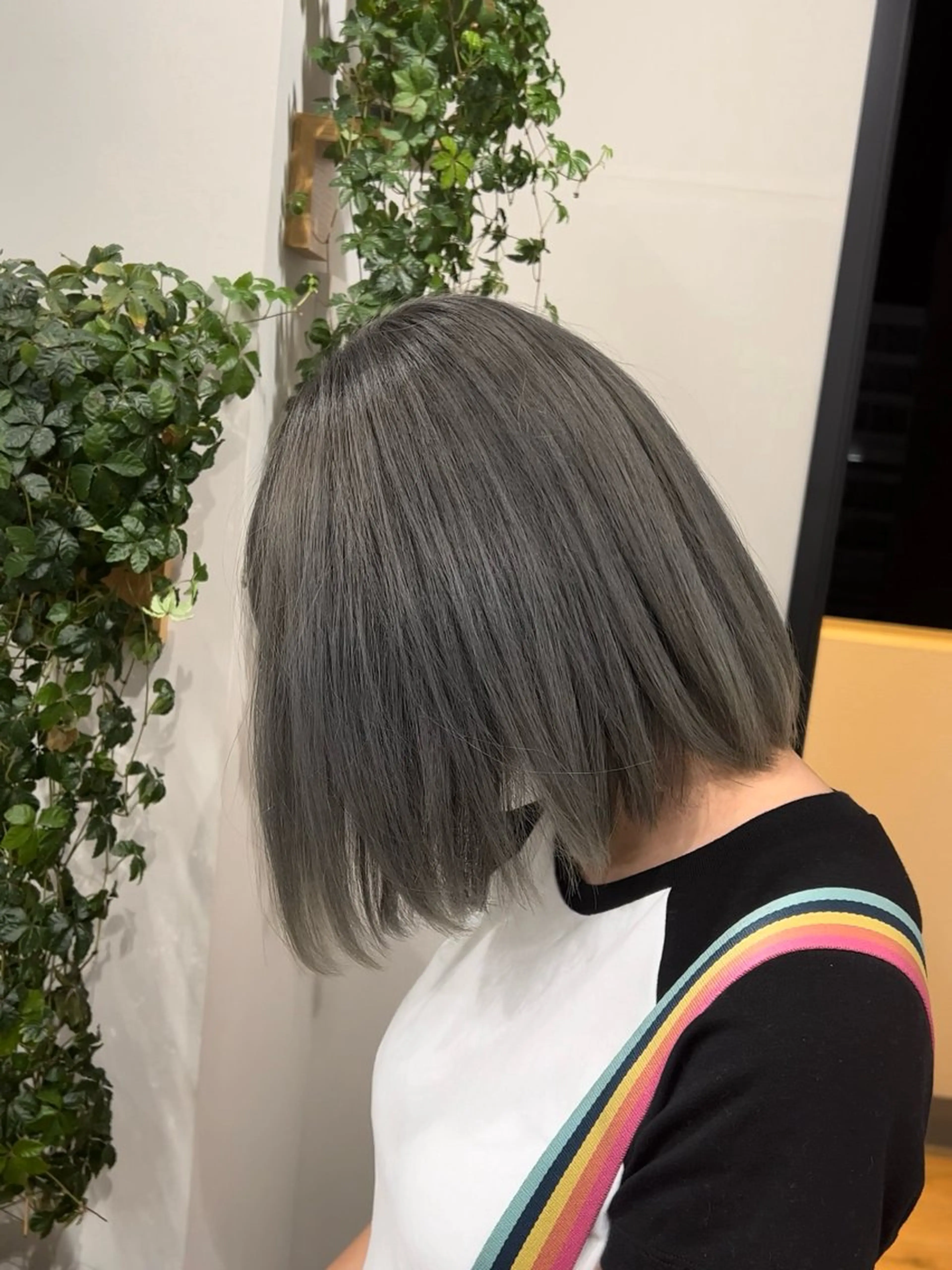 ミディアム カラー ブリーチ バレイヤージュ /ハイライト/もときのヘアスタイル