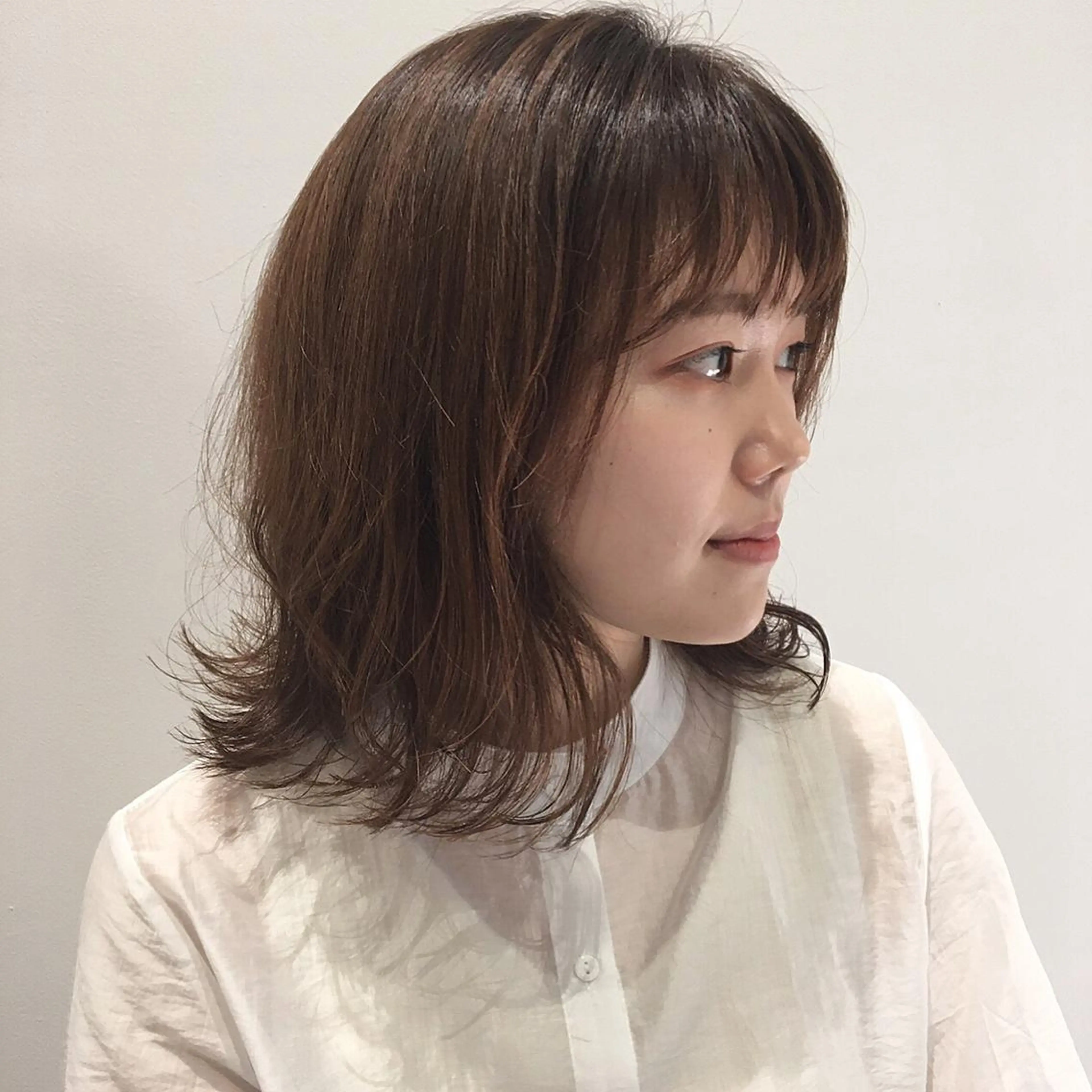 ミディアム カット ヘアカラー トリートメント 狩野 羅夢のヘアスタイル