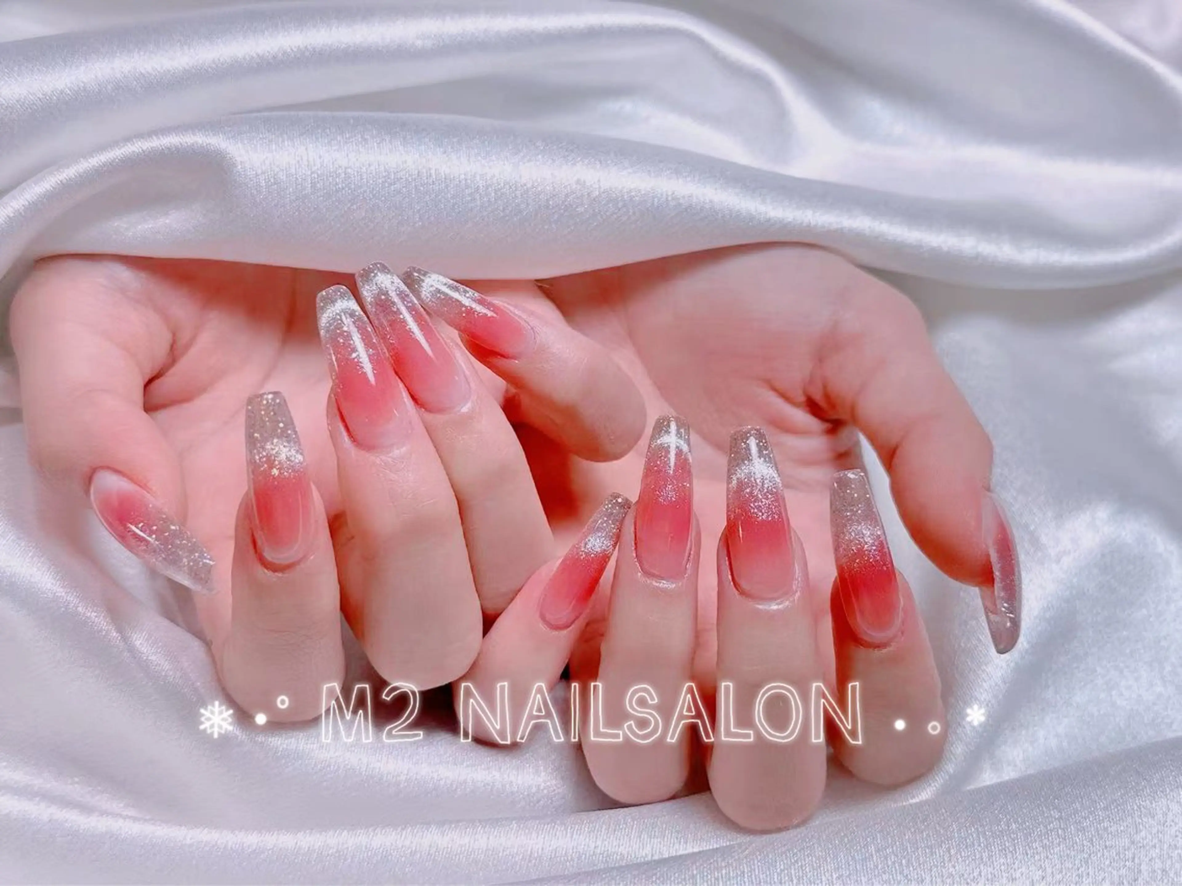 ネイル ジェルネイル 韓国ネイル マグネットネイル パラジェル ワンホンネイル ハンドネイル 長さだし専門店 M2　rikaのネイルデザイン