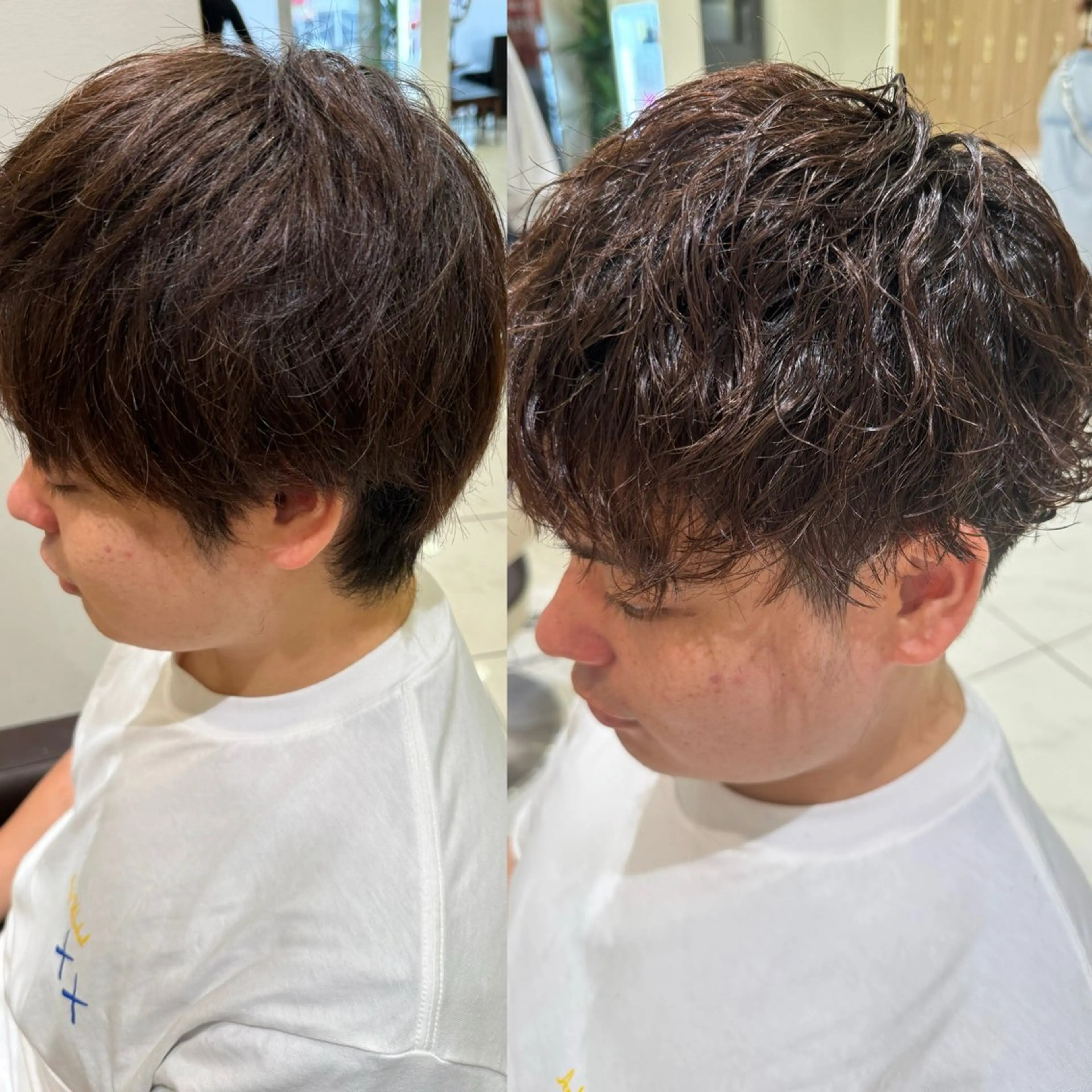 ショート パーマ メンズ マッシュ メンズパーマ メンズツイストパーマ ツイストパーマ カット パーマ メンズパーマ特化/ メッシュ/薫/店長のヘアスタイル