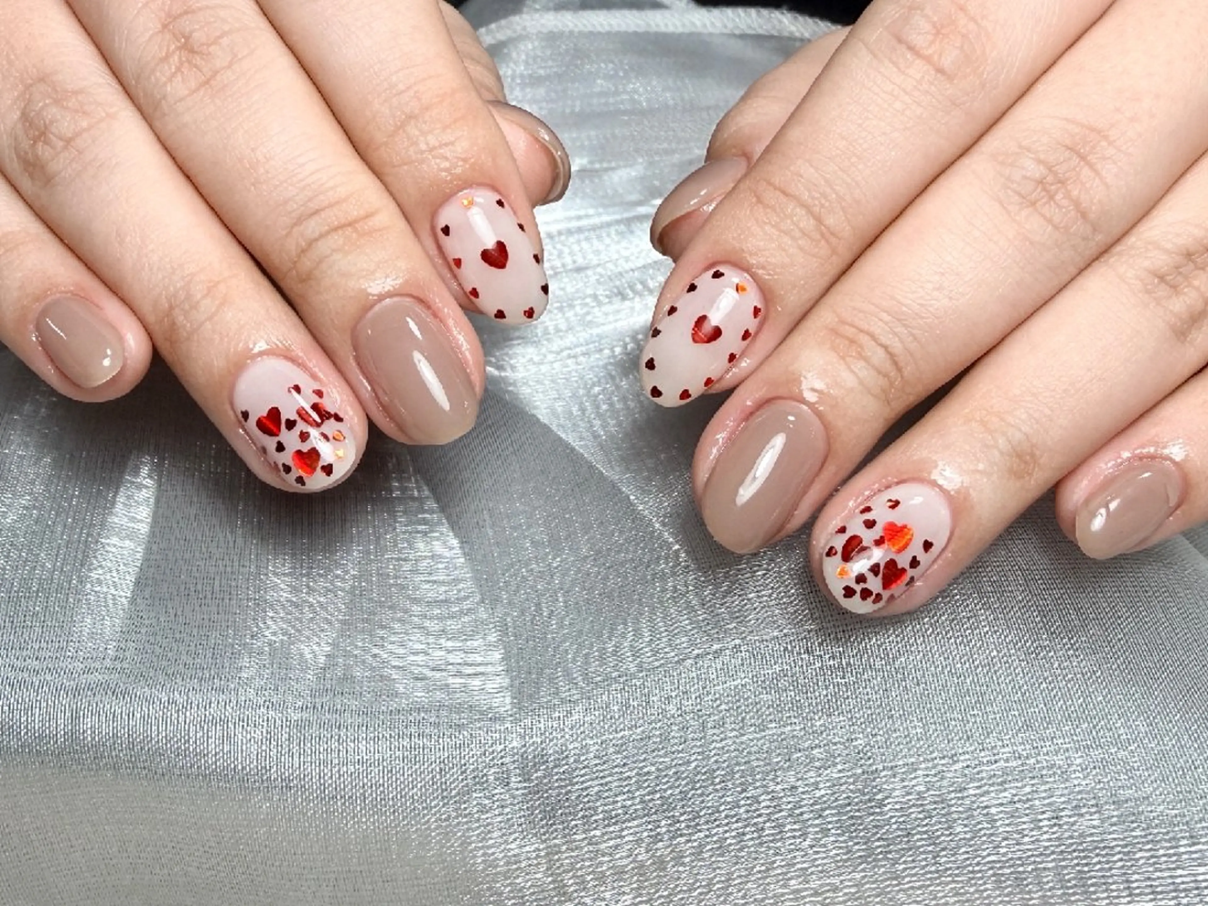 ネイル アートネイル オーロラネイル カジュアル クリアネイル 長さ出し ハンドネイル ハンドケア 💕Dreamy KIYO💕のネイルデザイン