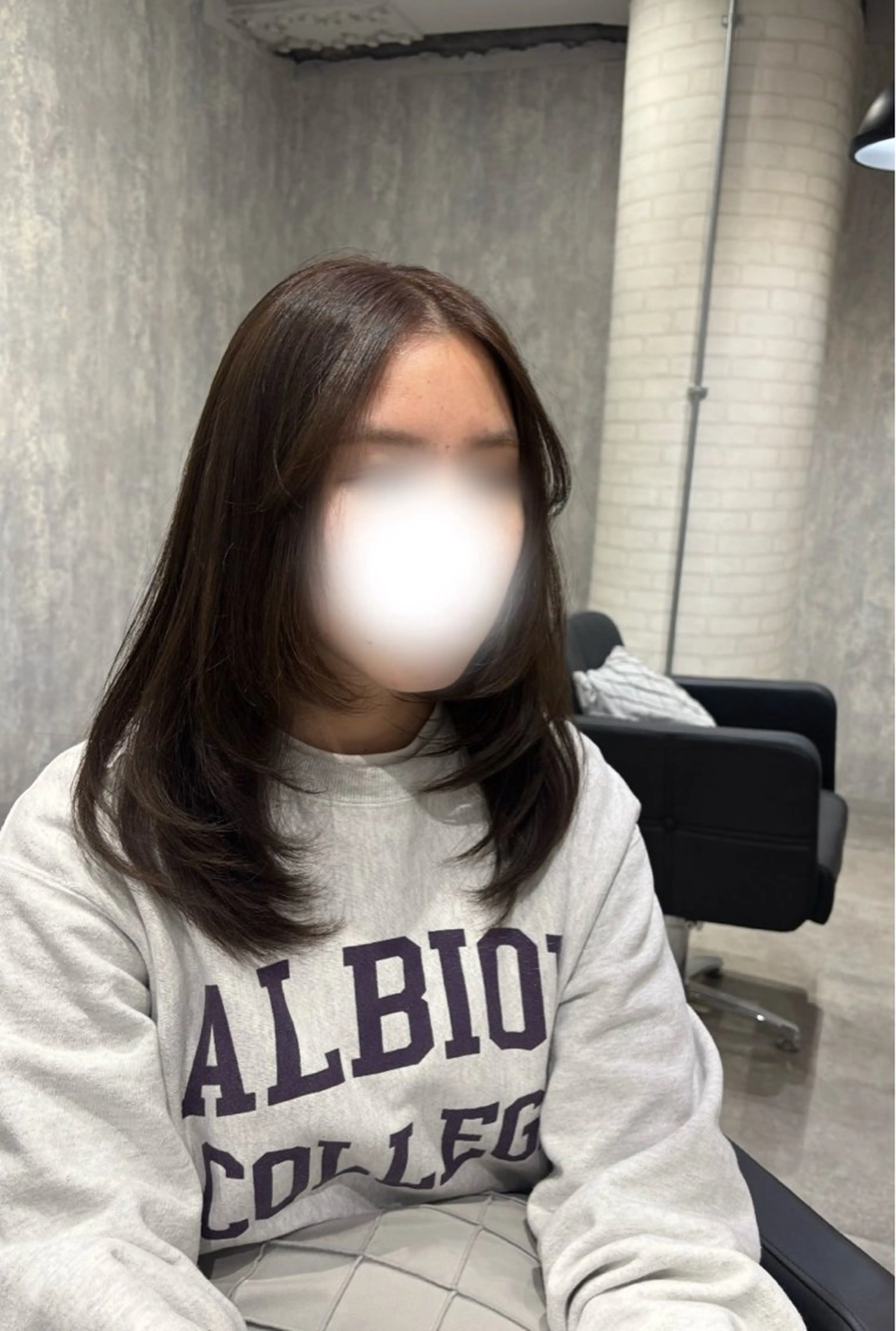 セミロング カラー ヘアアレンジ カット ヘアカラー トリートメント kei🤎ベージュ /透明感カラー/博多のヘアスタイル