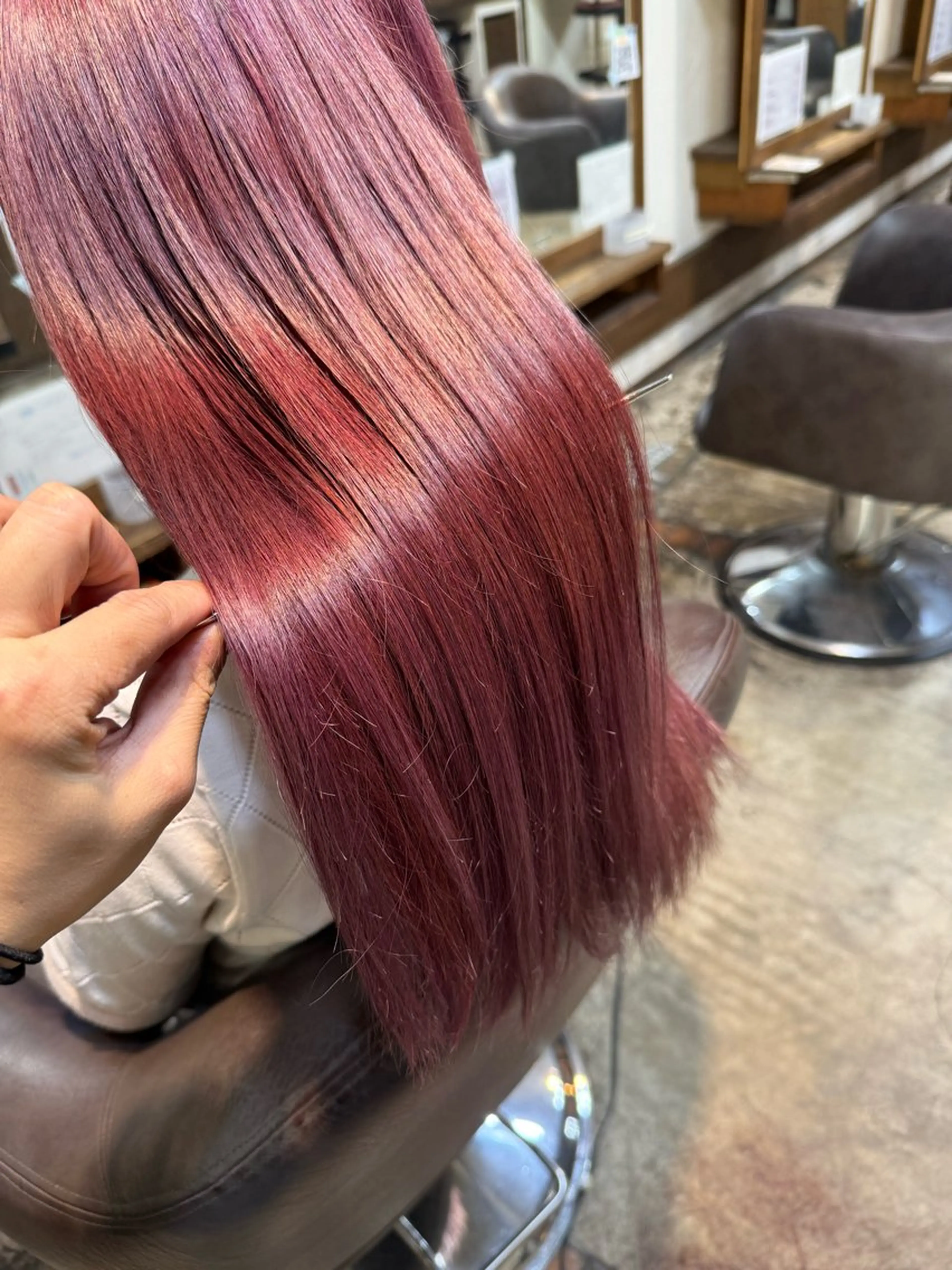 セミロング カット ヘアカラー トリートメント ジョリフィーユ高石所属・joliefille 高石店☘️熊澤丈将のヘアスタイル