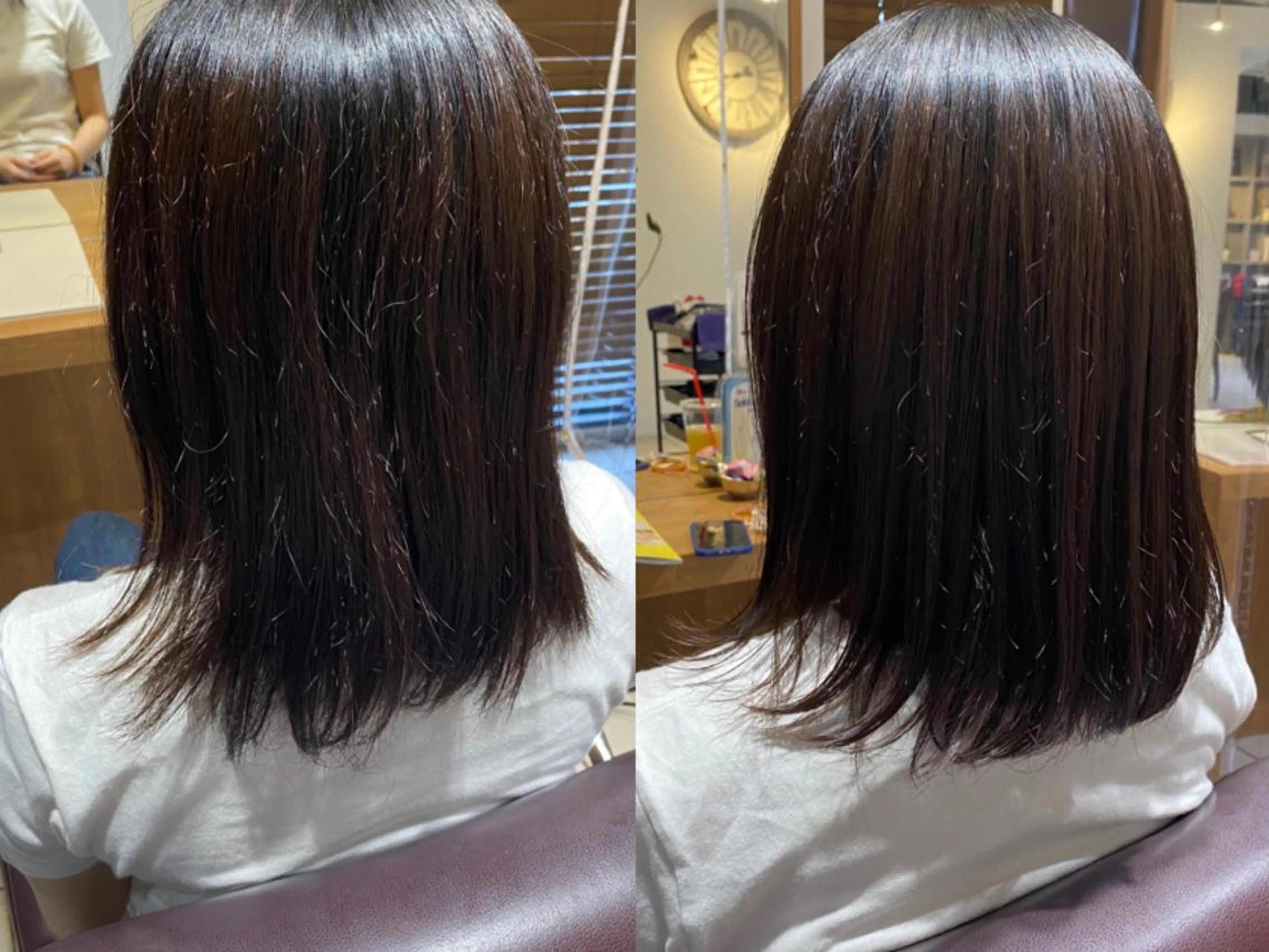 ミディアム ノンダメージ⭐️ 透明感カラー中田七菜のヘアスタイル