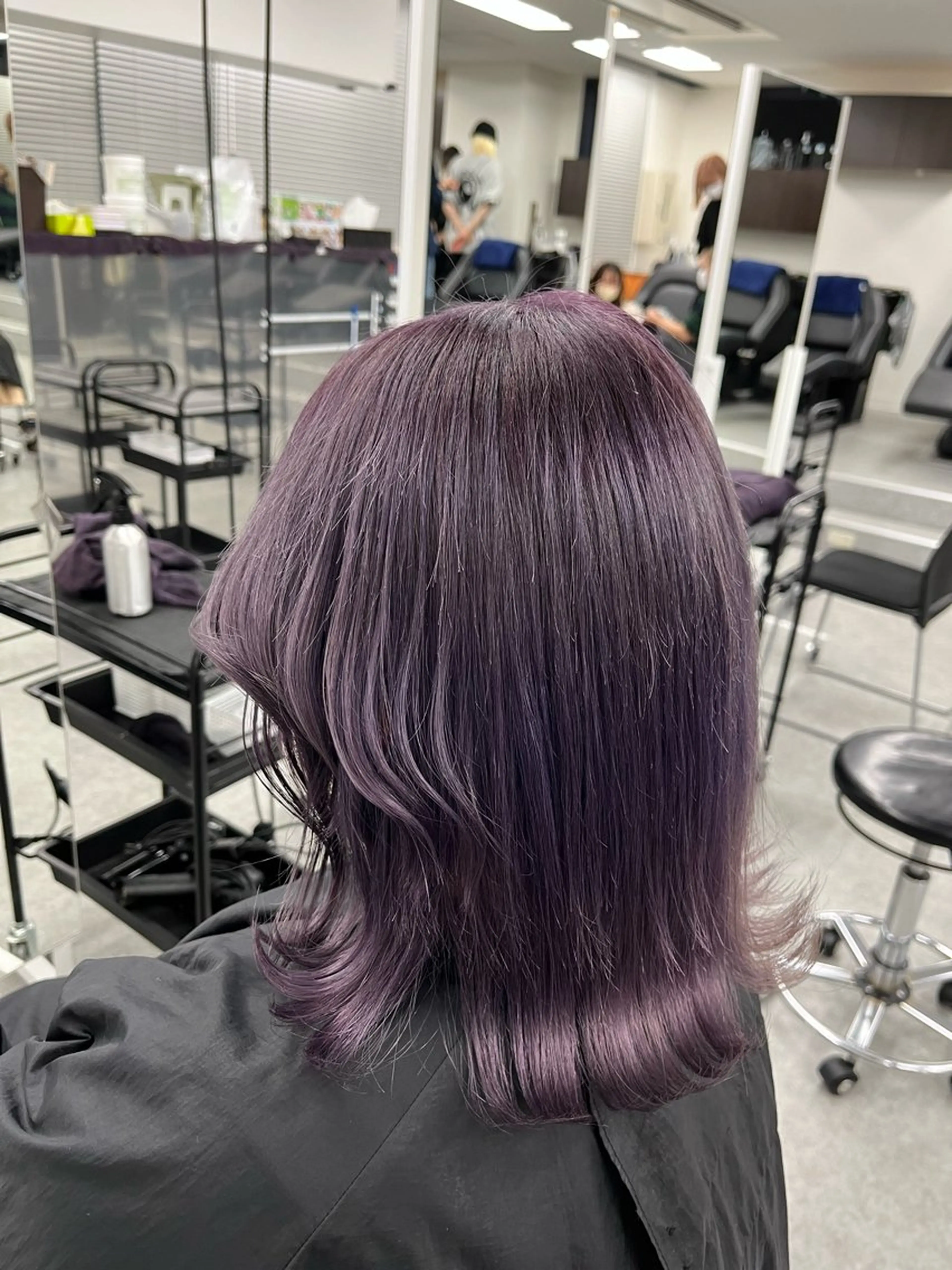 ミディアム カラー ブリーチ バイオレットカラー ケアブリーチ🌟 ♢WATARU♢のヘアスタイル