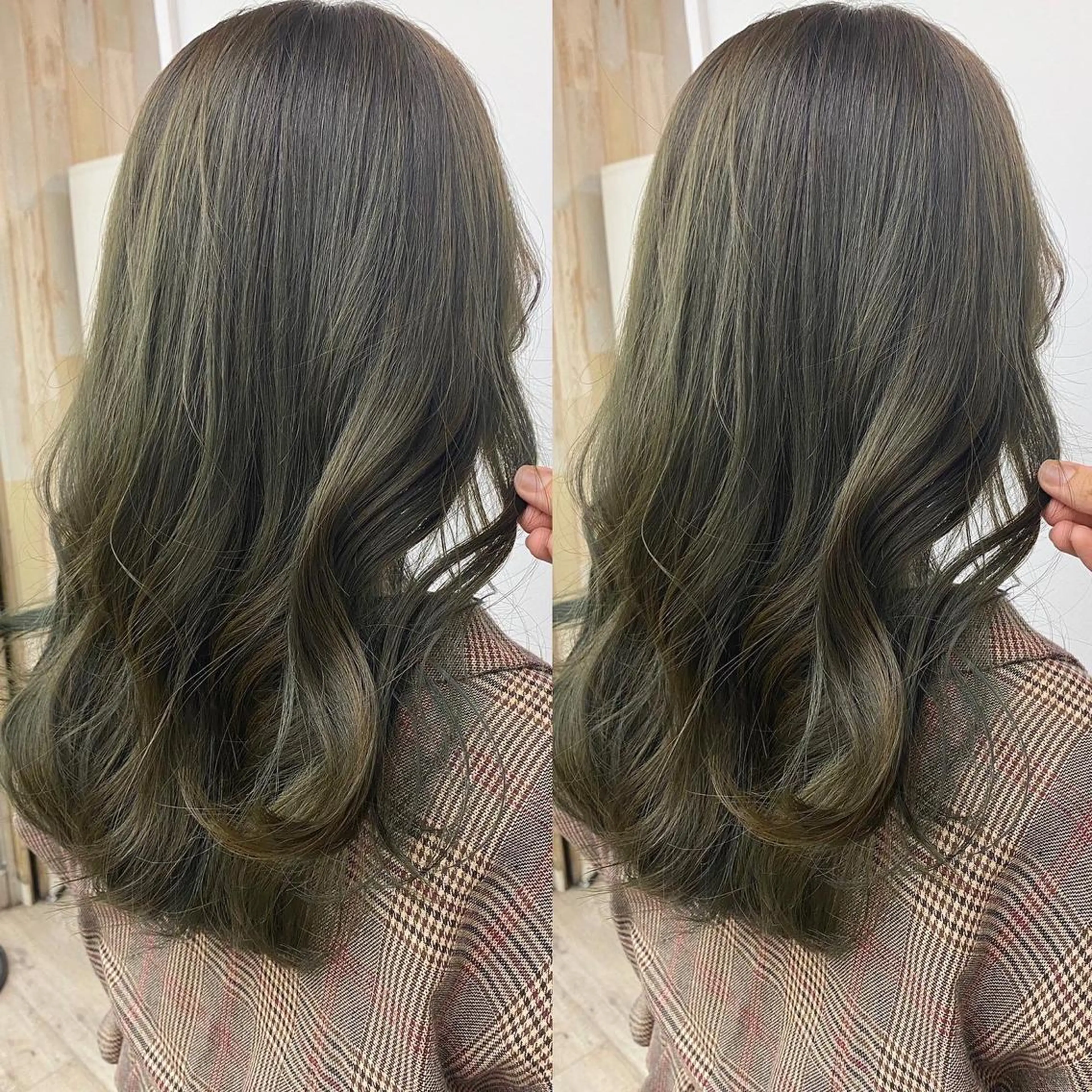 ロング カラー カット ヘアカラー トリートメント ☀️透明感color KURO☀️のヘアスタイル