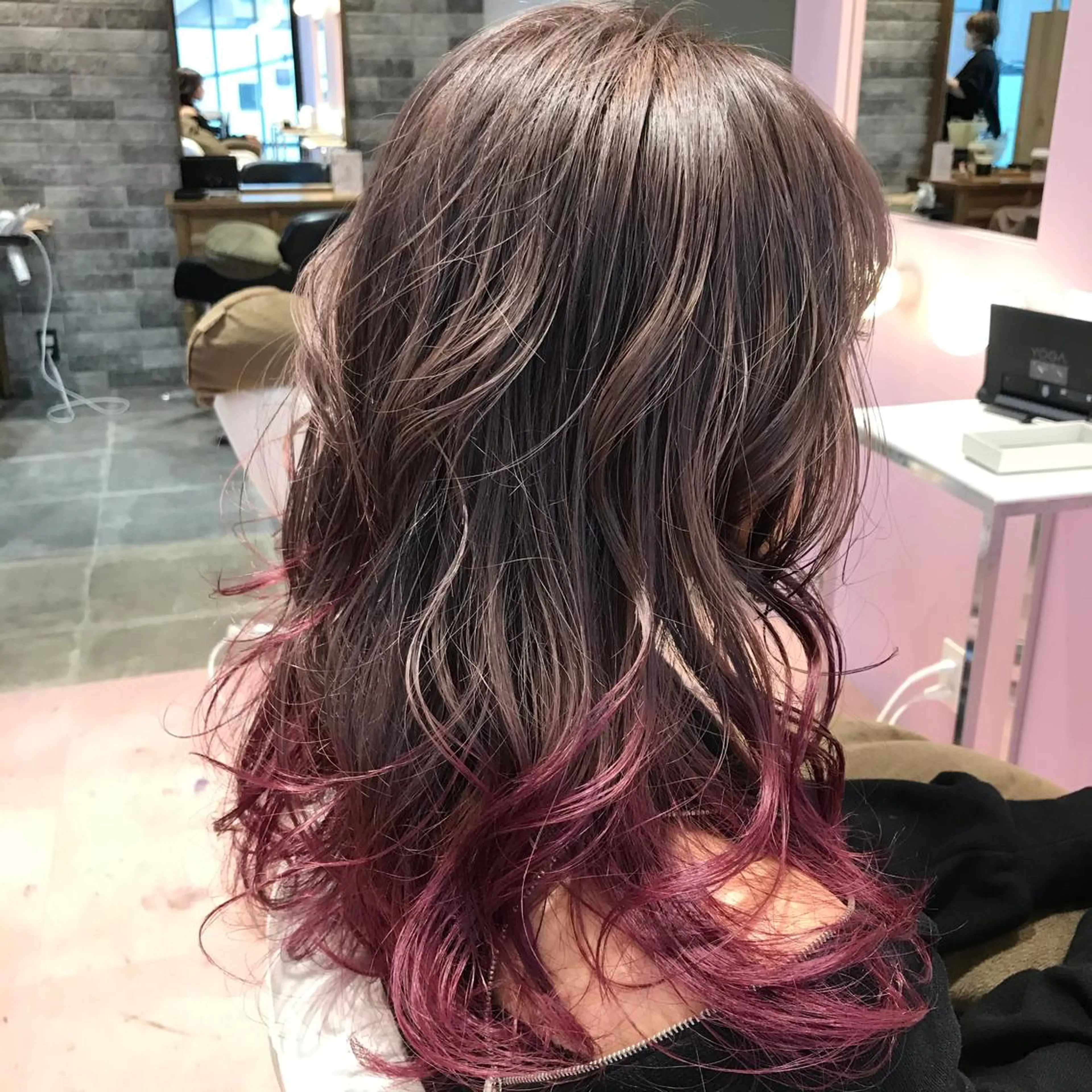 セミロング カット ヘアカラー トリートメント 所渉/韓国レイヤー /ウルフカットのヘアスタイル