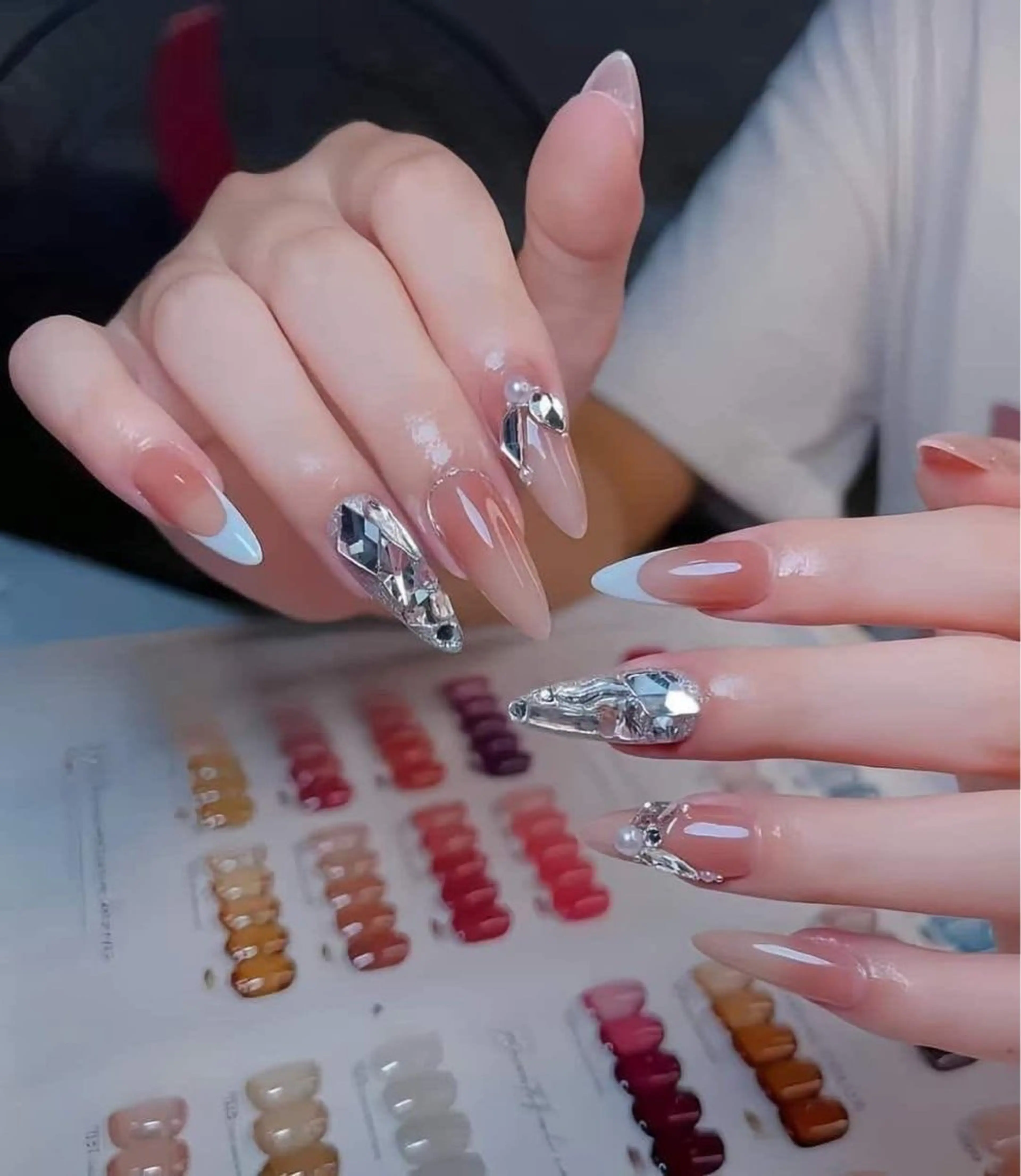 ネイル 韓国ネイル 持ち込み ニュアンスネイル ネイルチップ ROSE ANA CHUO 本川越のネイルデザイン
