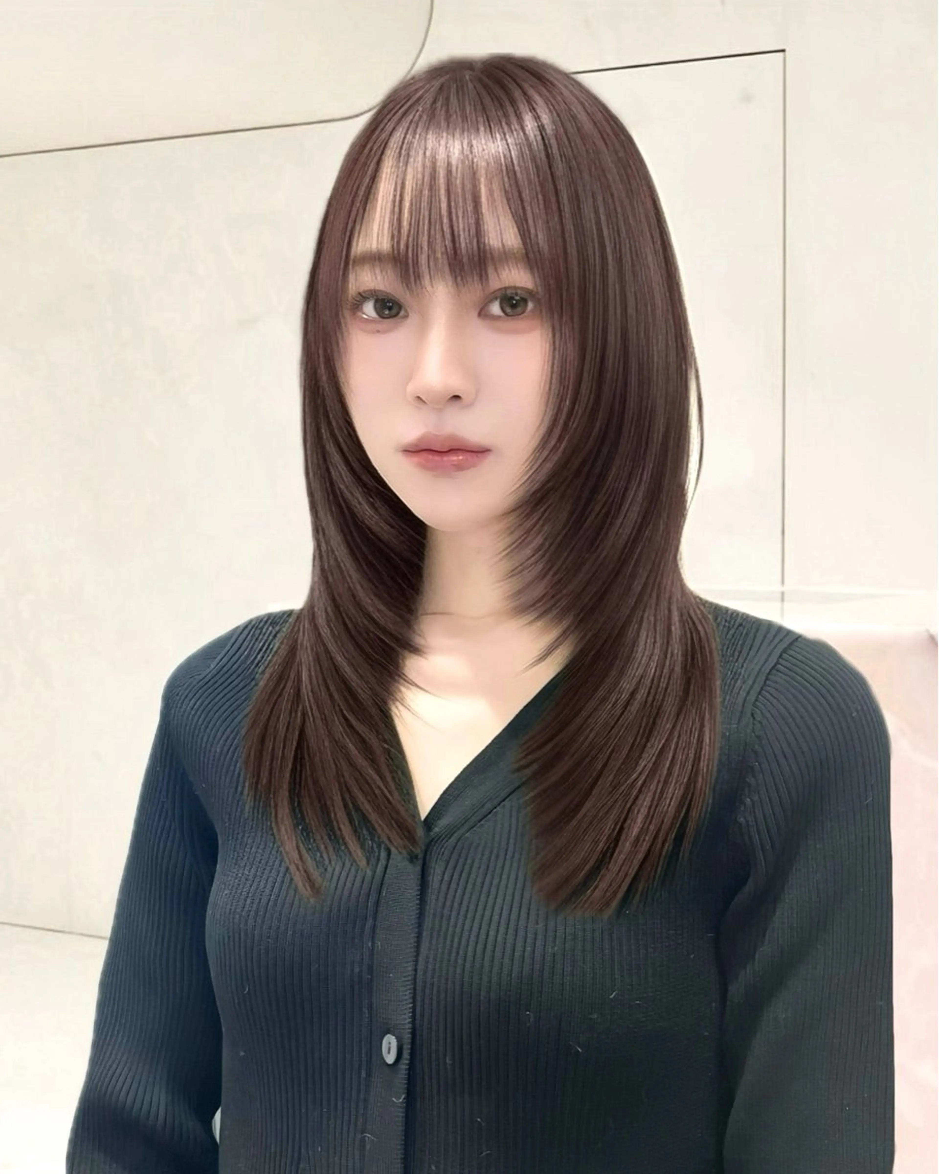 ロング カラー カット ヘアカラー トリートメント Ryoichi⛓️ 韓国ヘア/ハイトーンのヘアスタイル