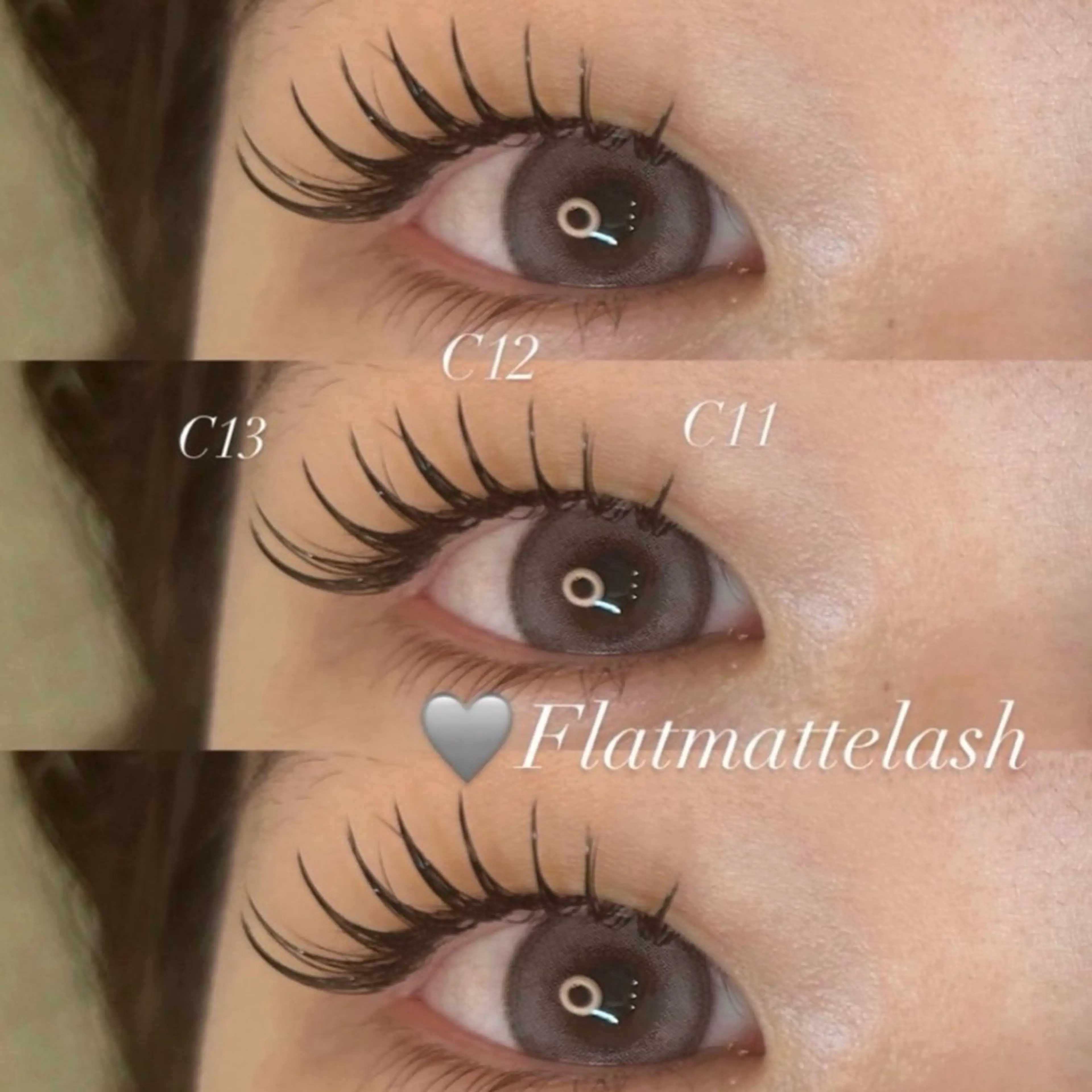 マツエク・マツパ 束感まつ毛 フラットラッシュ 目尻長め マツエク Jouir miyuuのマツエク・マツパデザイン