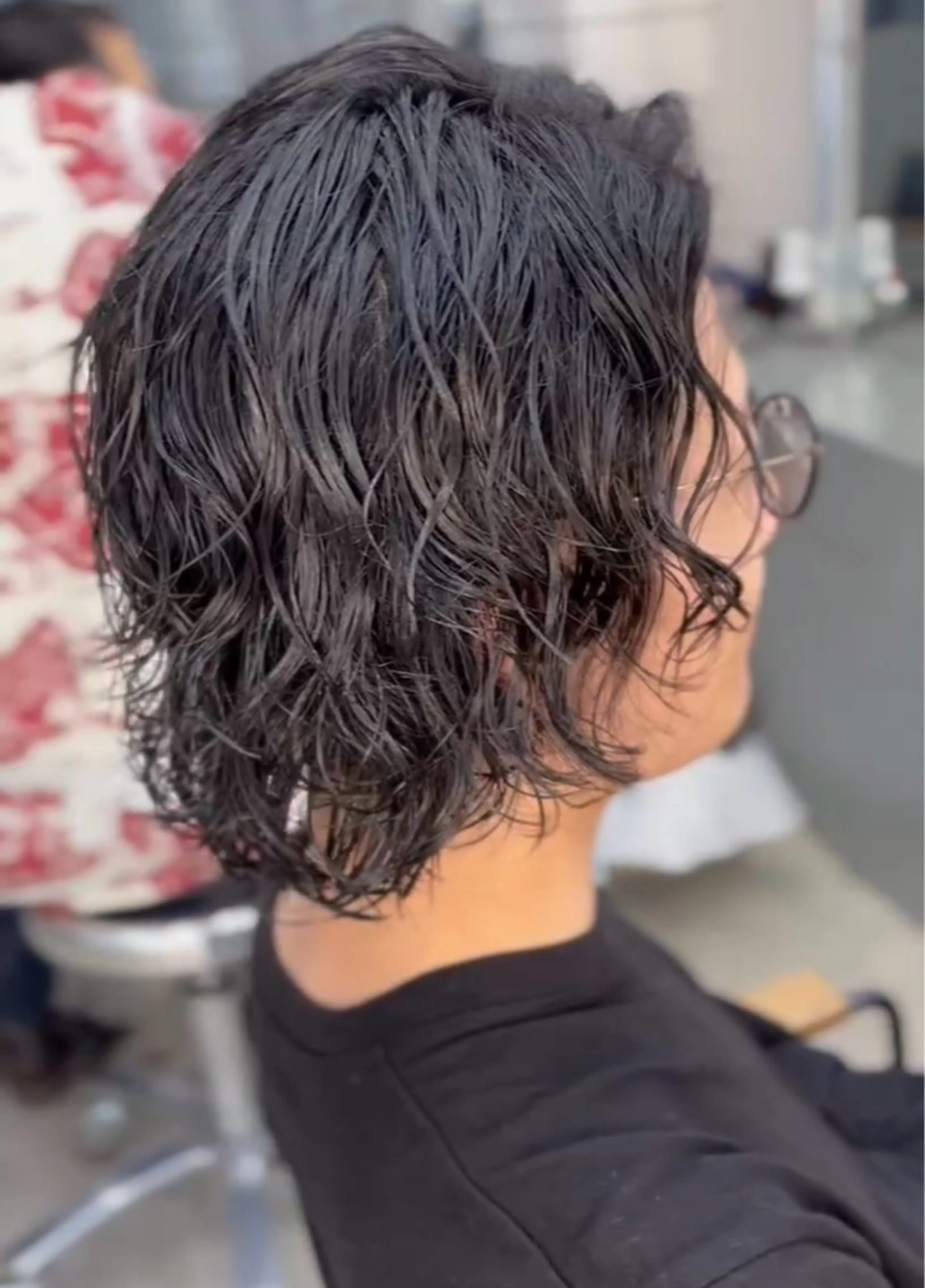 ミディアム パーマ メンズ メンズ専門サロン wokeのヘアスタイル