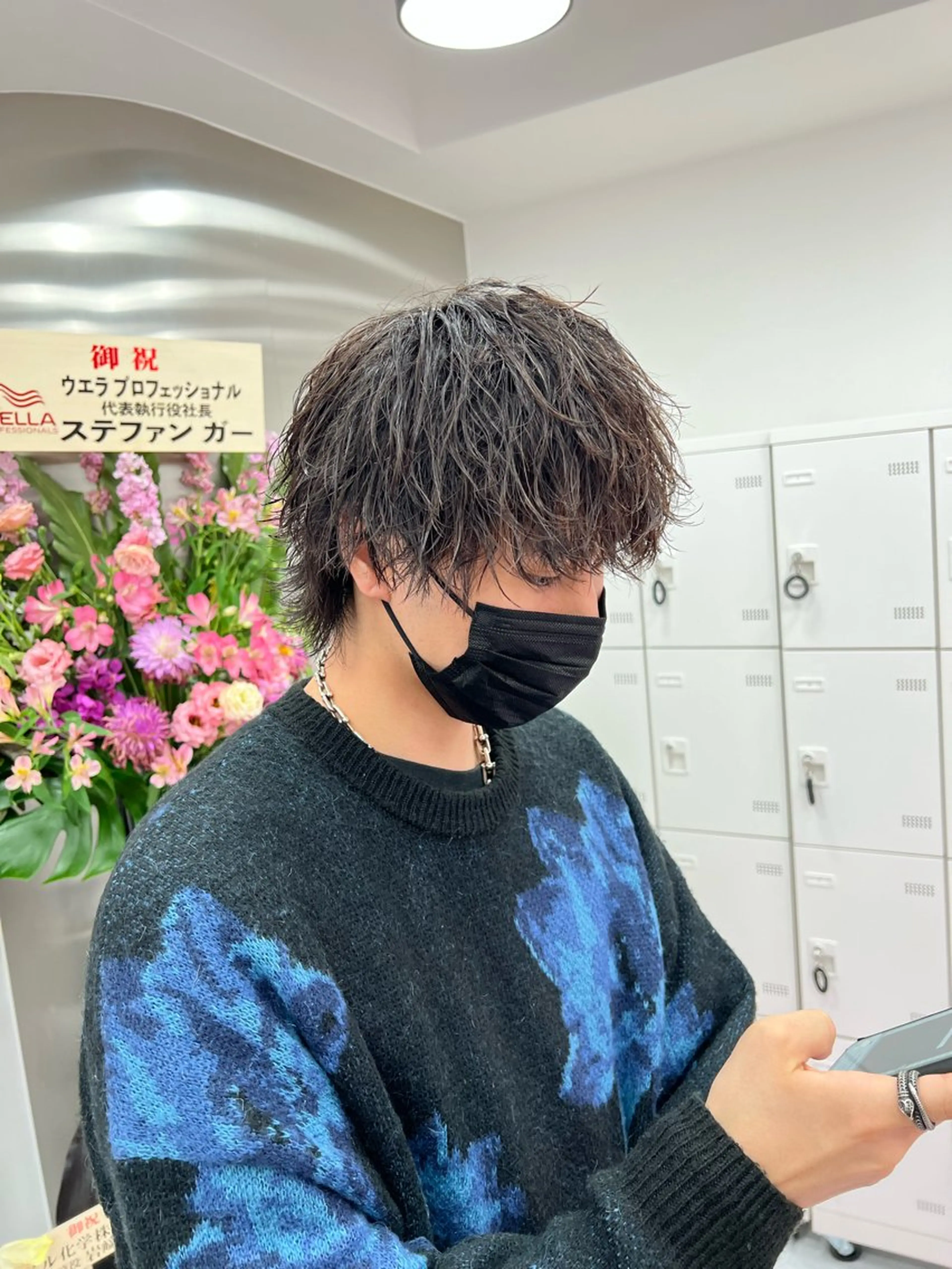 ミディアム パーマ メンズ メンズパーマ特化 TAIGAのヘアスタイル