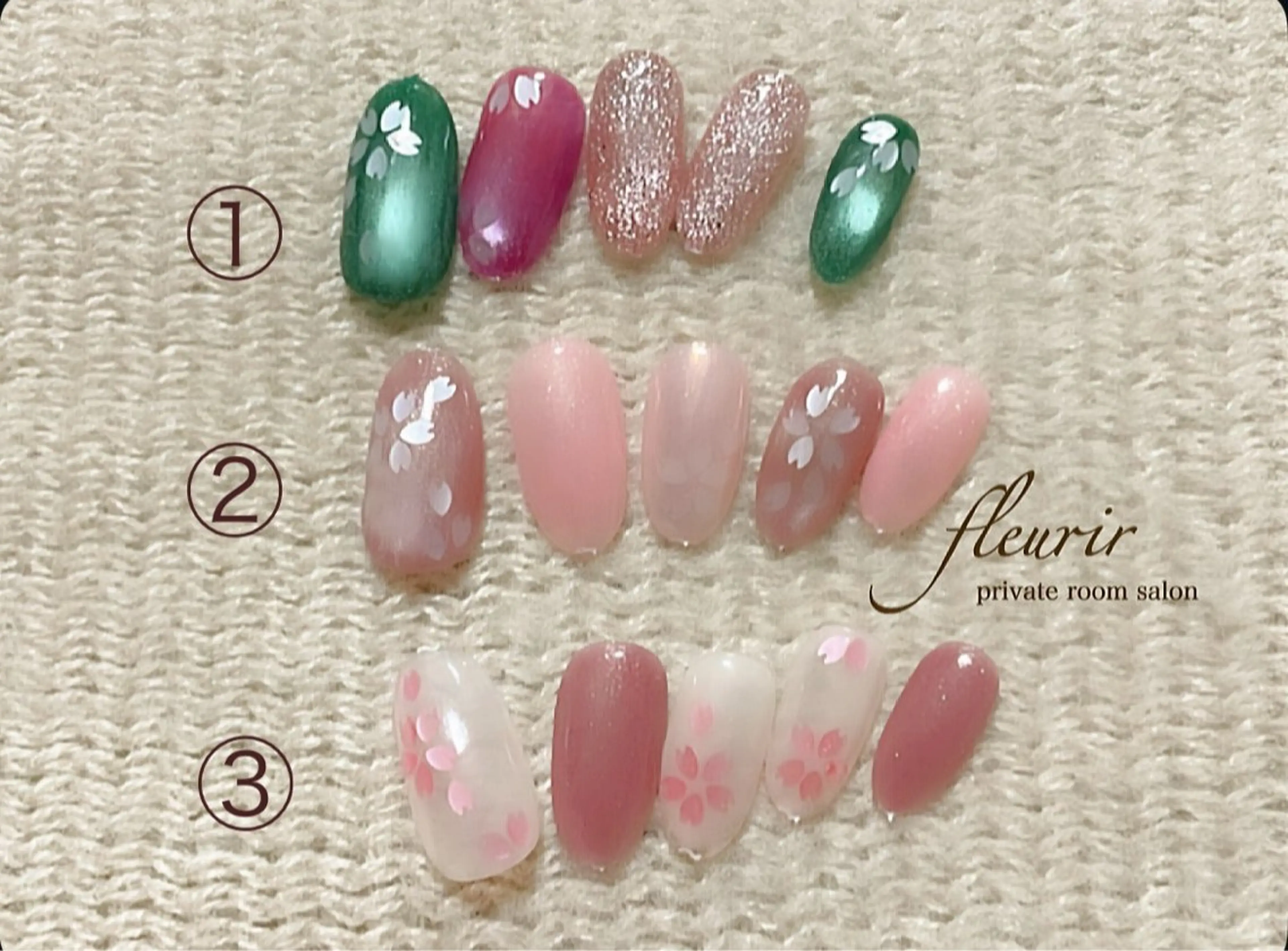 ネイル 桜ネイル 卒業式 ホログラムネイル ラメ(グリッター) マグネットネイル フルリール 【プライベートサロンのネイルデザイン