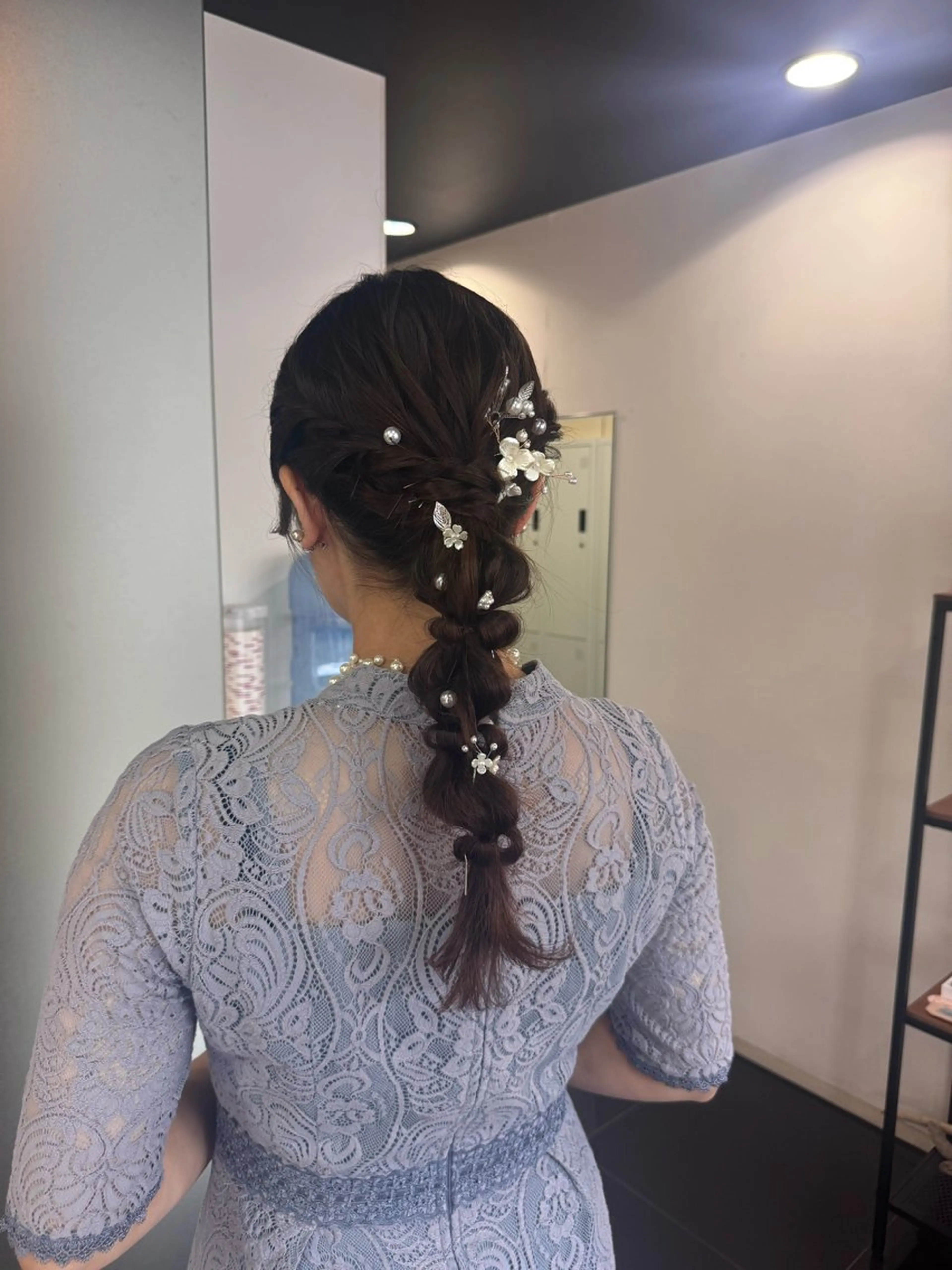 ヘアアレンジ ヘアセット ダブルカラーベージュ カラー/tuburaのヘアスタイル