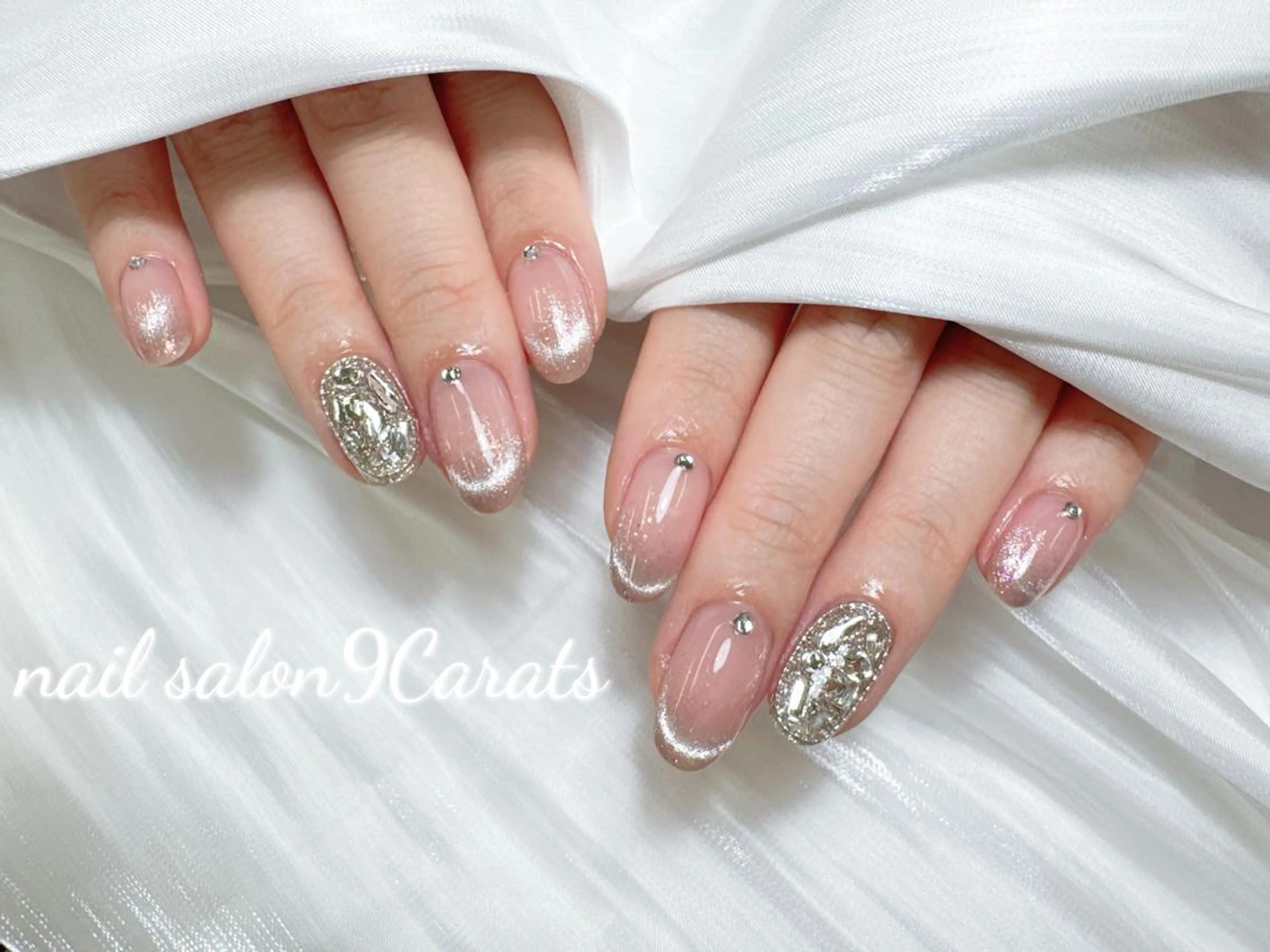 ネイル 💜ワンホンネイル ナインカラット💎のネイルデザイン