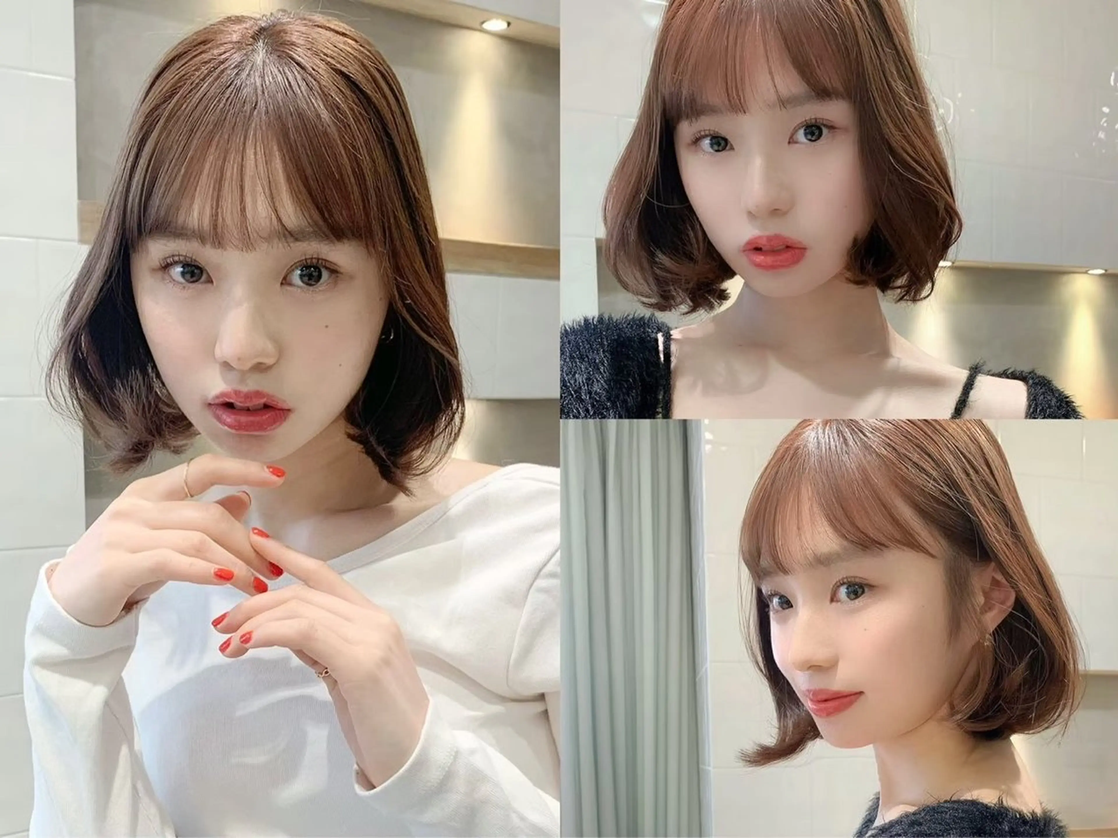ショート 伊藤 莉奈　韓国ヘアのヘアスタイル
