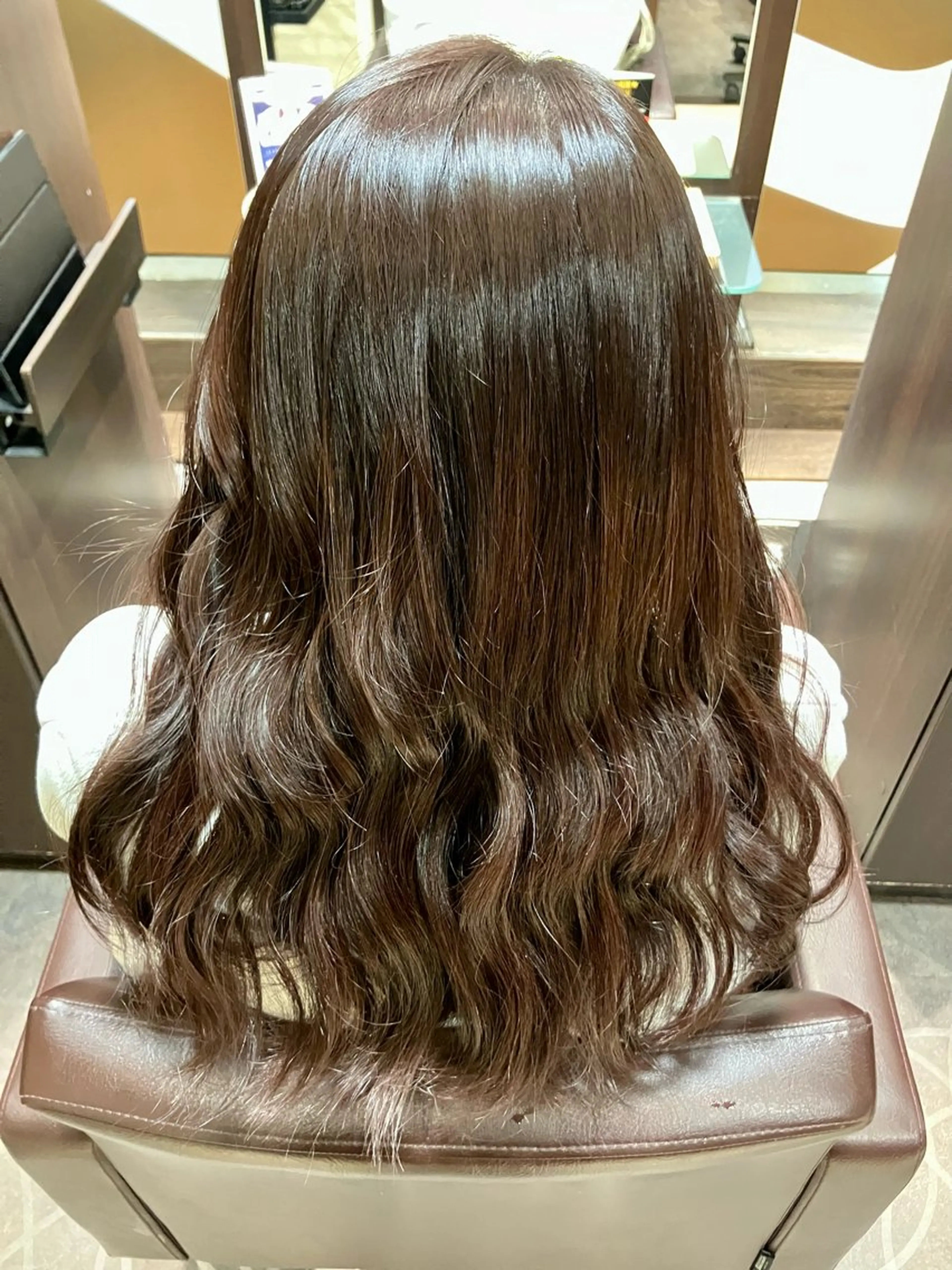 セミロング カラー ブラウンカラー ラベンダーカラー ラベンダーブラウン ヘアカラー トリートメント 小池 穂果/ 府中のヘアスタイル