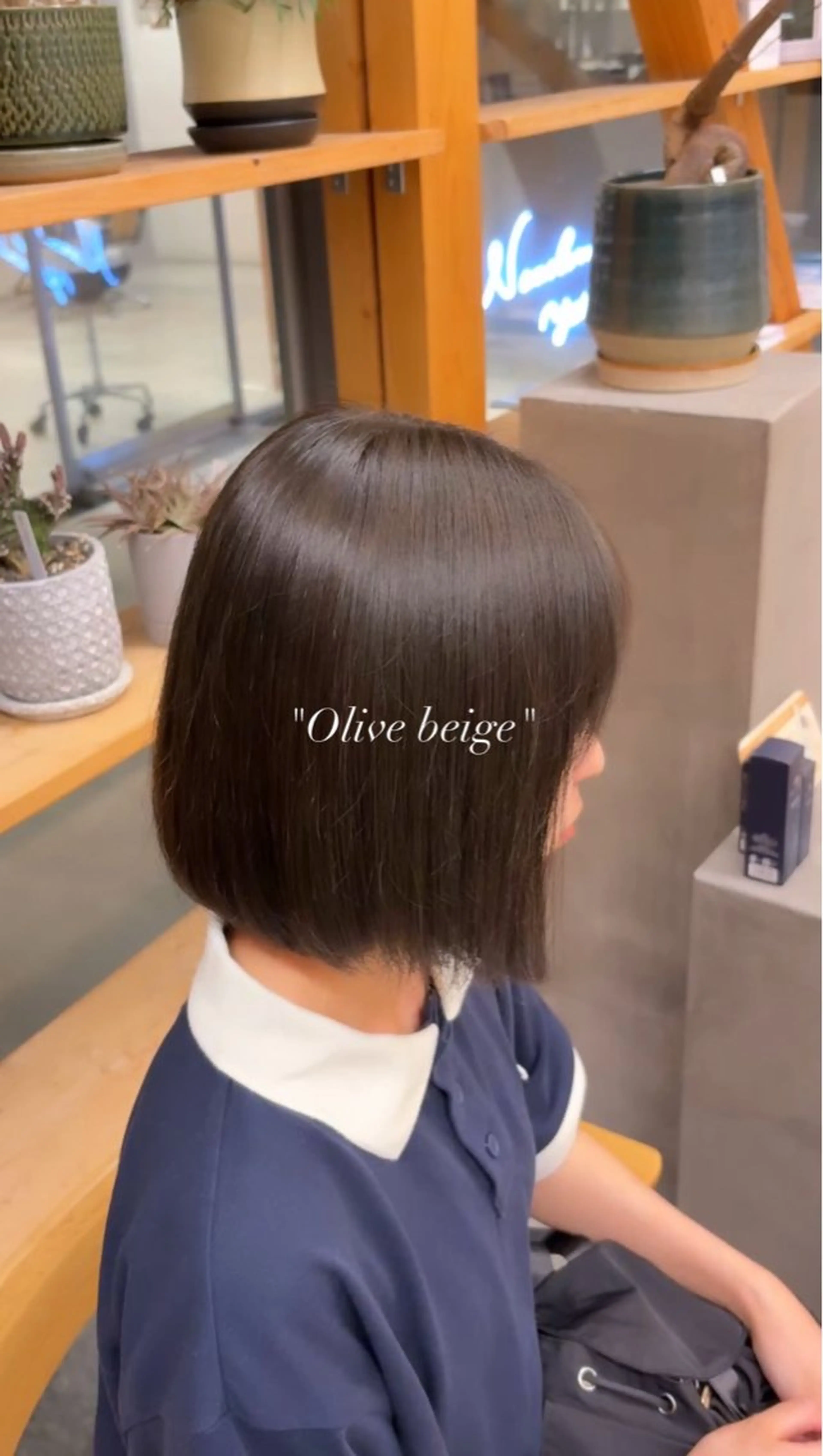 ミディアム カラー TEMIL HAIR 愛莉のヘアスタイル