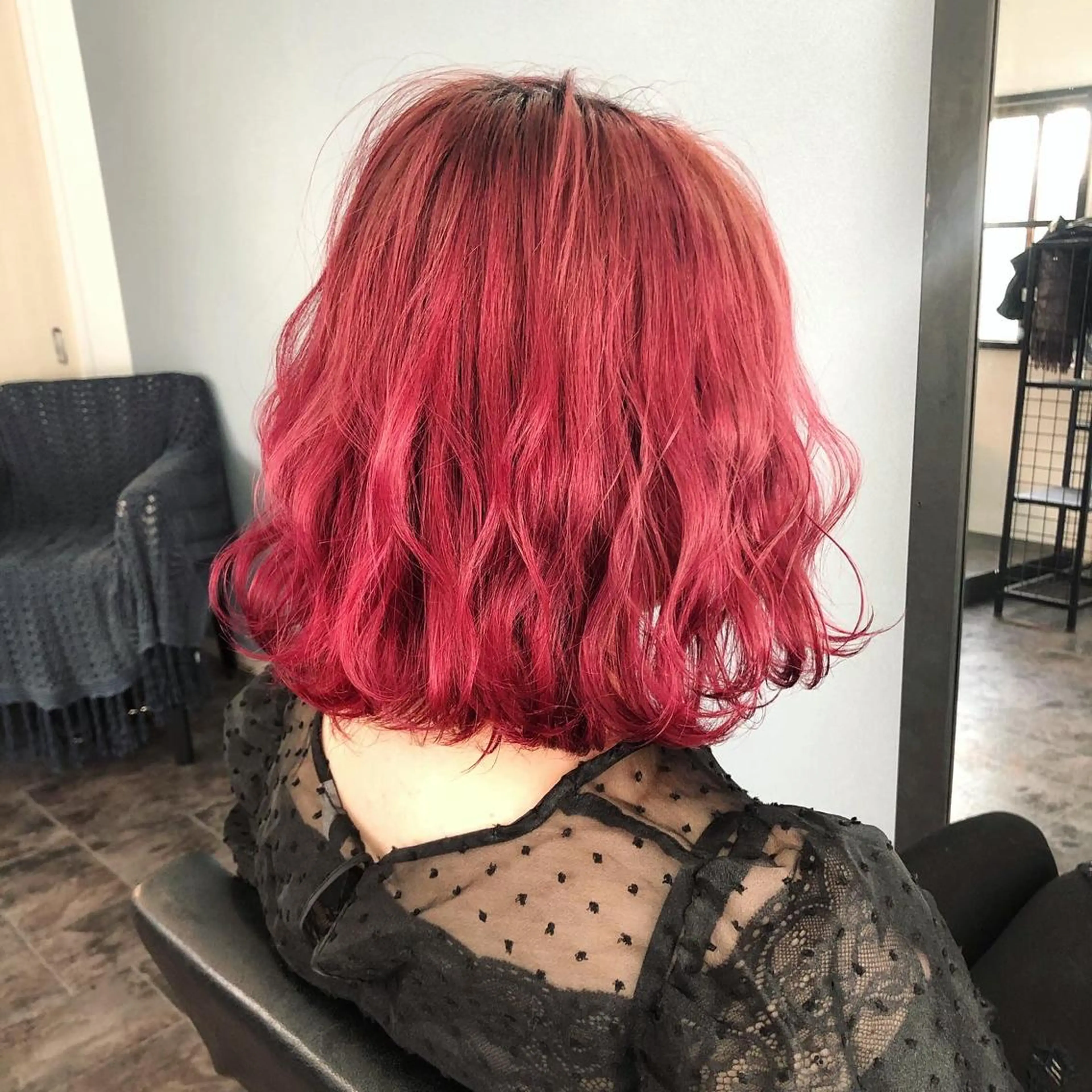 ショート カラー ブリーチ レッドカラー ヘアカラー トリートメント 【 DIPTH 】 代表コウキ🥇のヘアスタイル