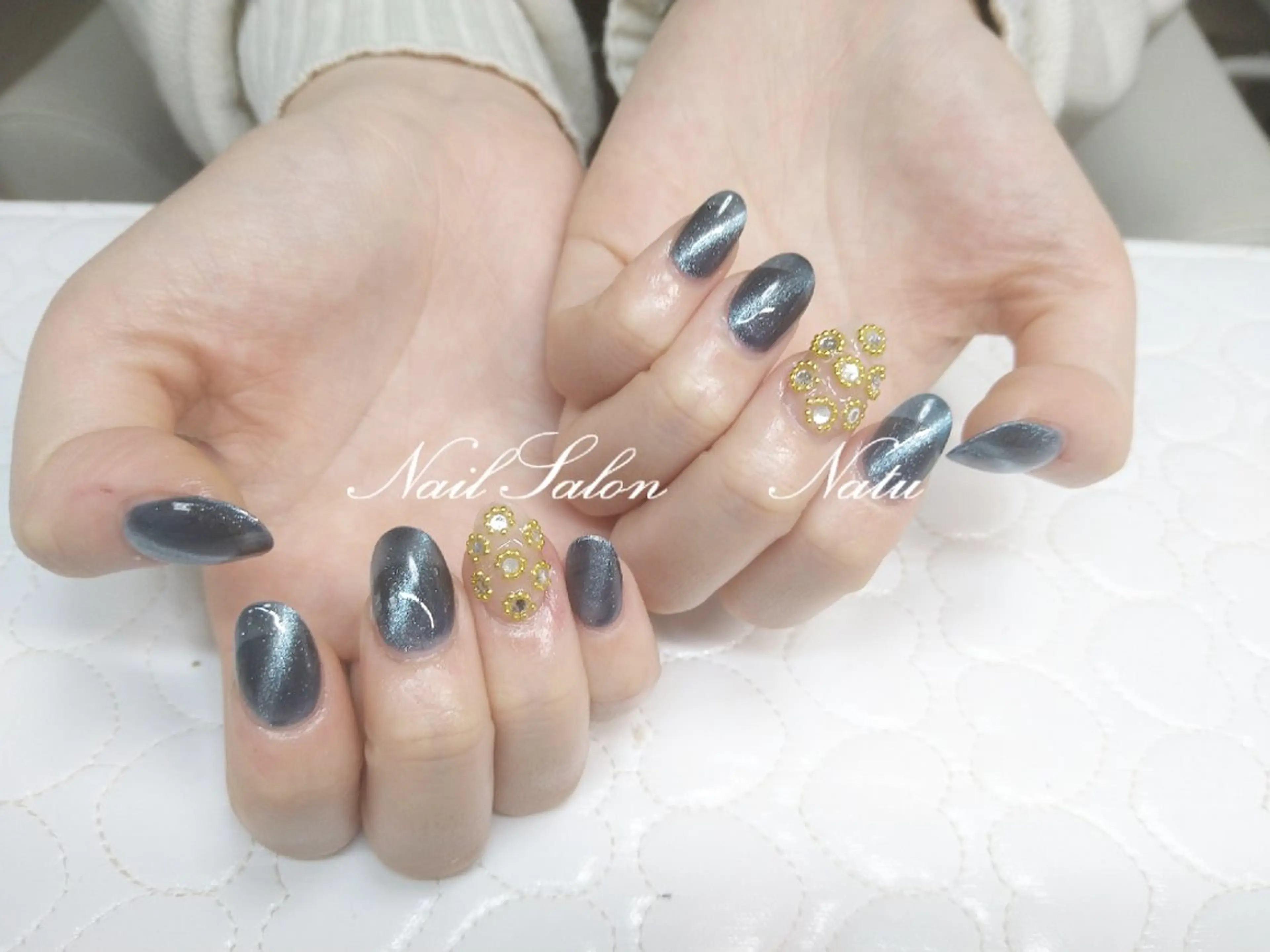 ネイル 長さ出し マグネットネイル ショートネイル nailsalon Natuのネイルデザイン