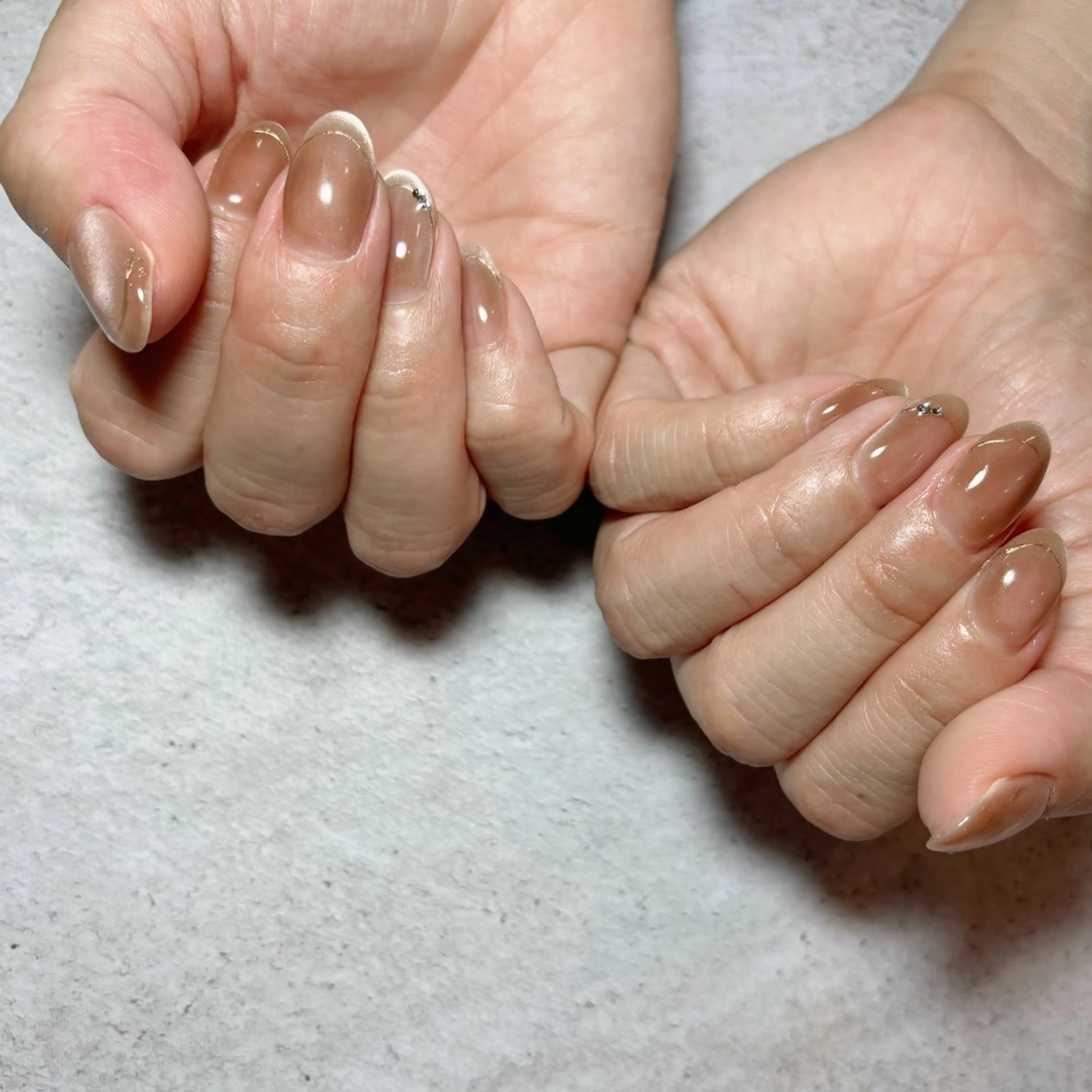 ネイル フレンチネイル マグネットネイル マグネットフレンチ nailsalon SIMB.のネイルデザイン