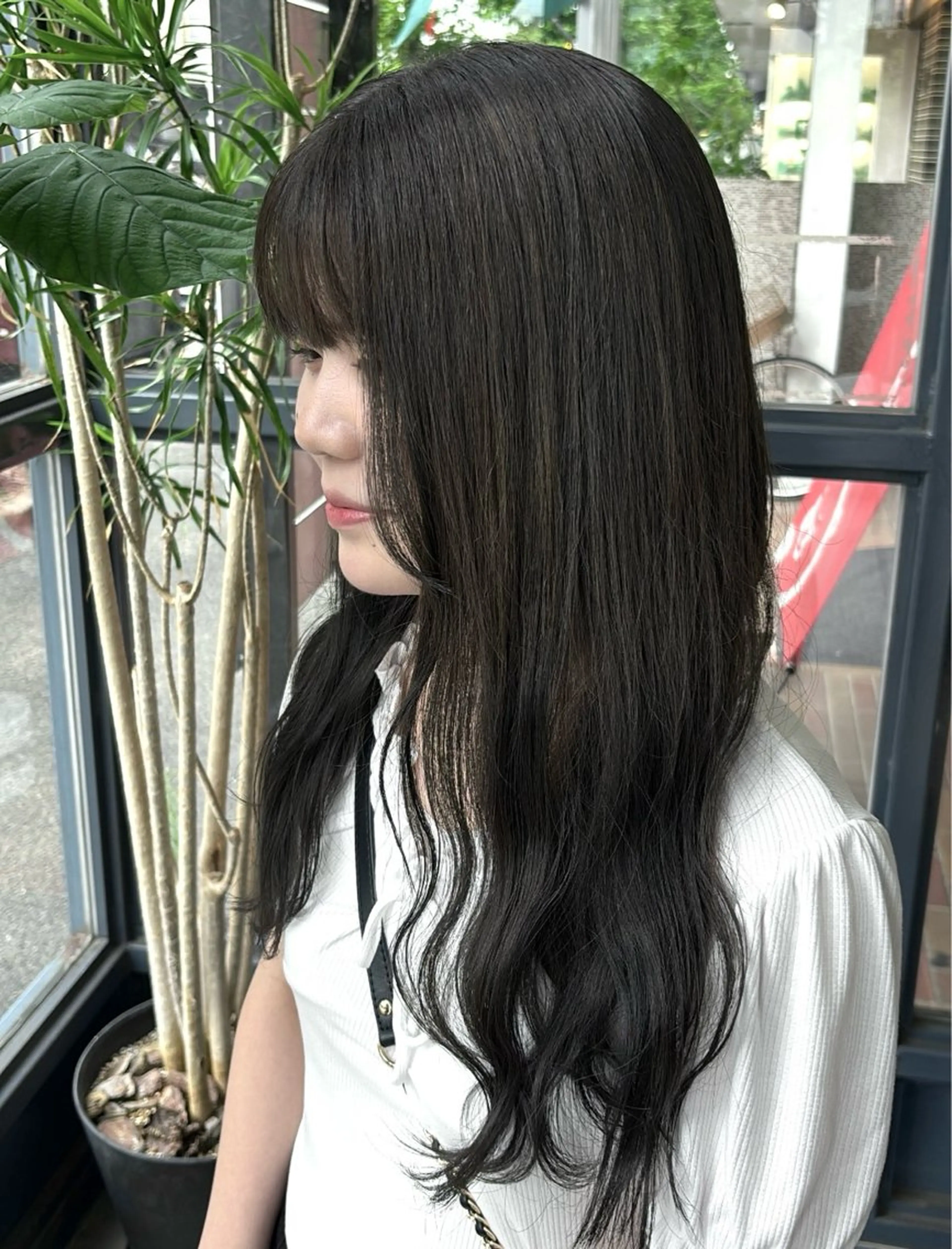 ロング カラー 透明感カラー ヘアカラー Haircraft 長岡琉菜のヘアスタイル