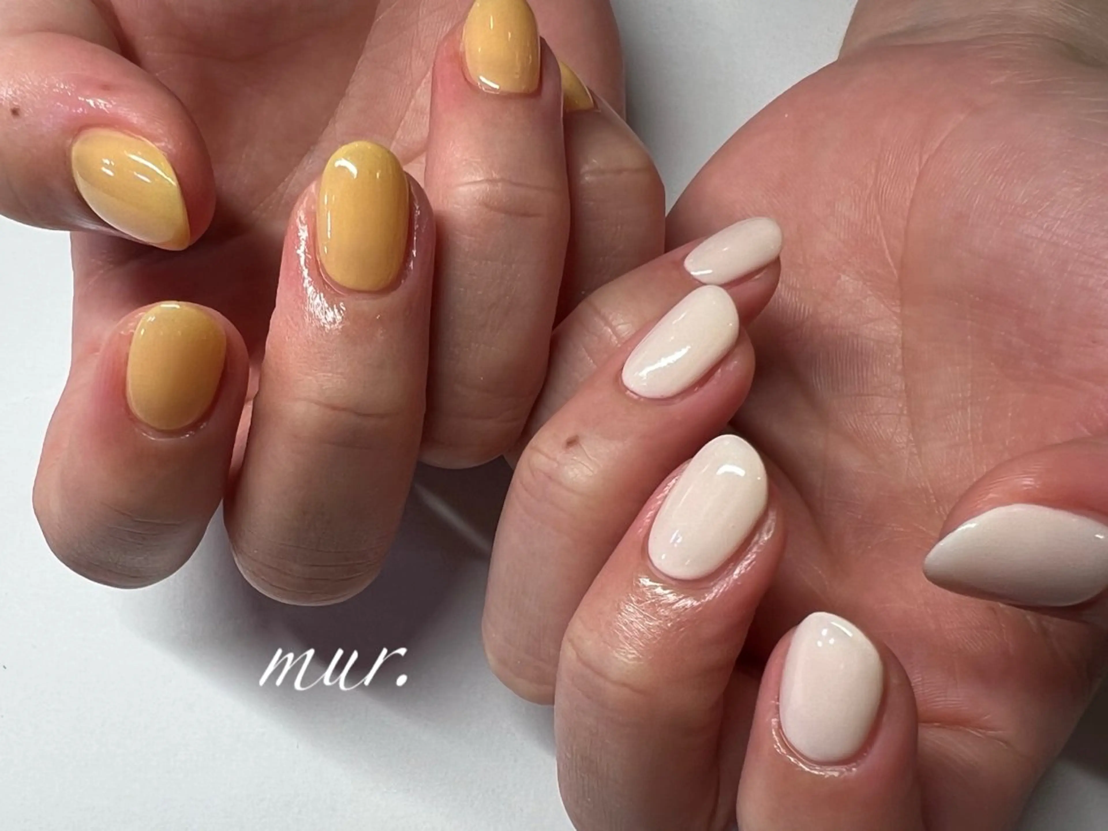 ネイル ジェルネイル オフィスネイル ワンカラーネイル ショートネイル シンプルネイル nailsalon mur.のネイルデザイン