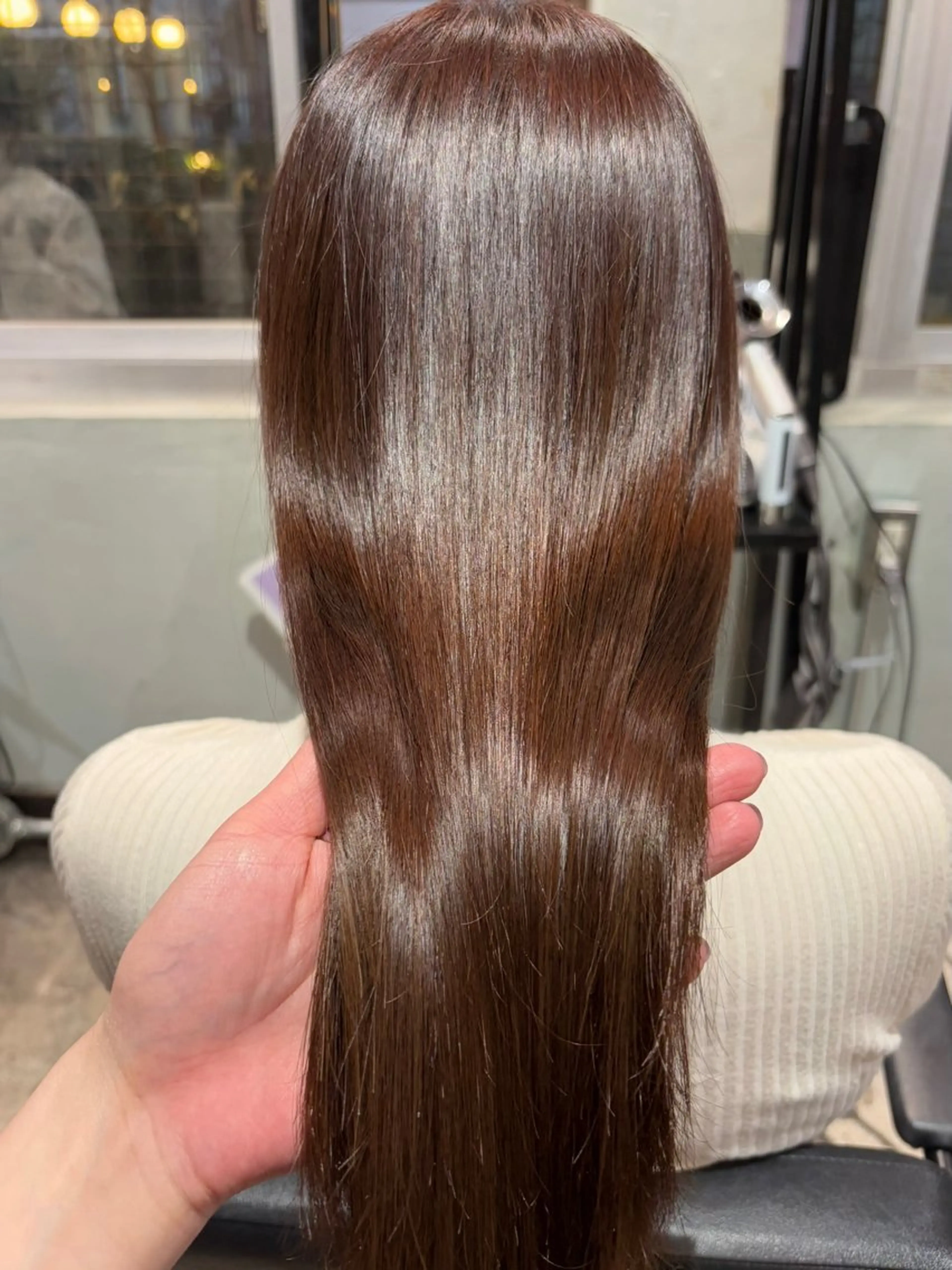 ロング カット 縮毛矯正 トリートメント 髪質改善/梅田 オカダチホミのヘアスタイル