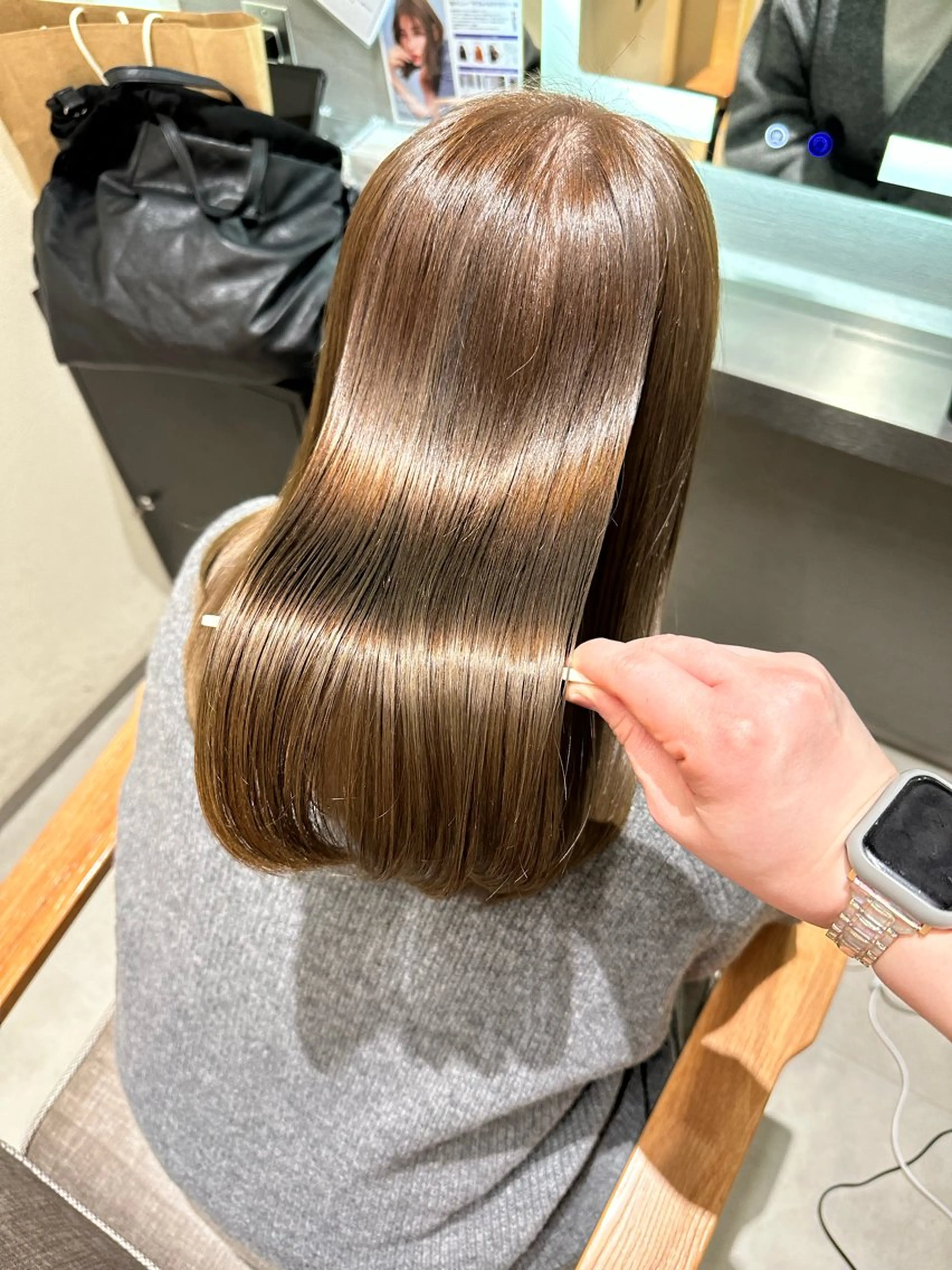 ミディアム カット ヘアカラー トリートメント 🌈縮毛矯正/ショー ト/MIKI🌈のヘアスタイル