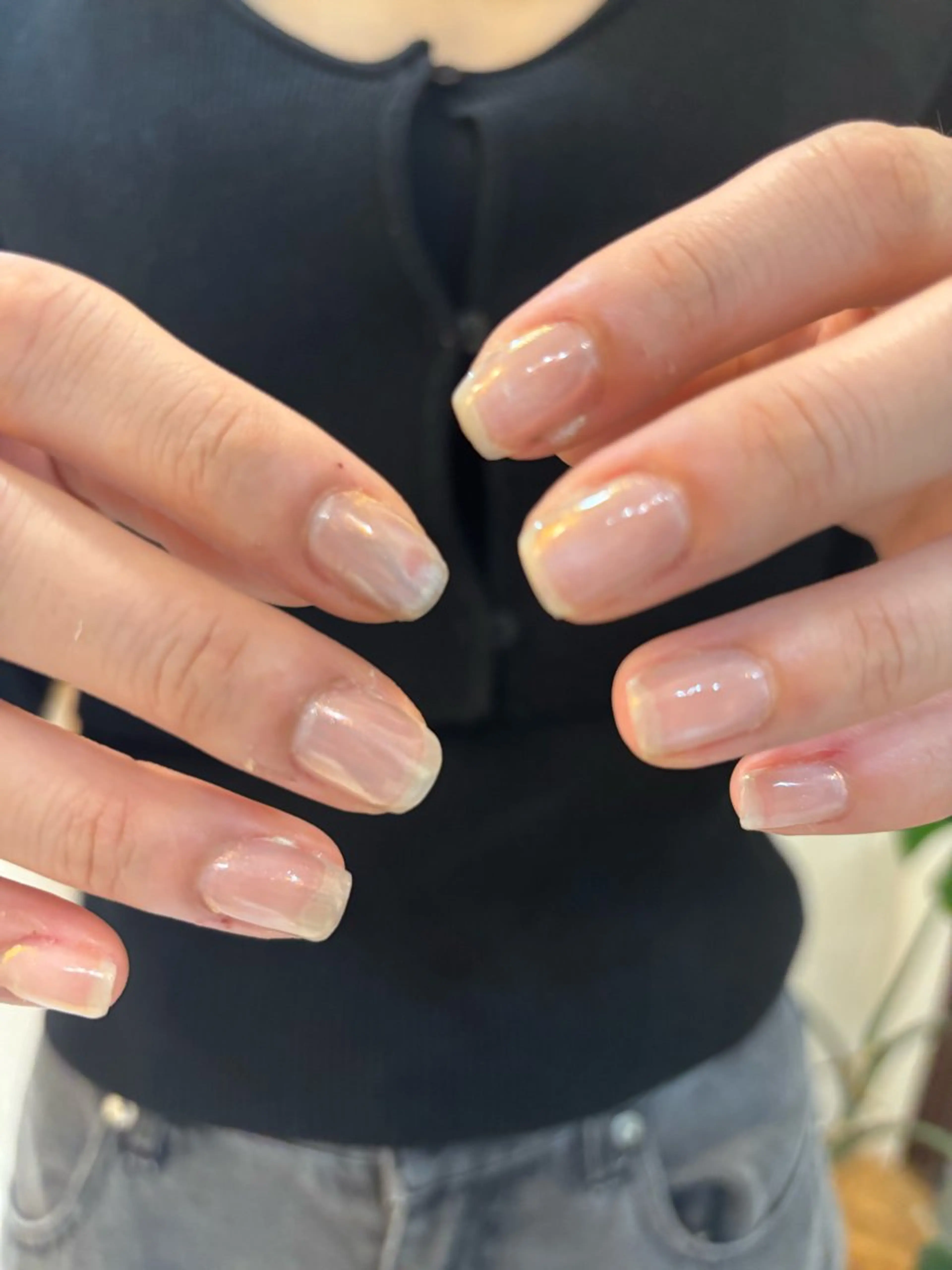 ネイル オーロラネイル キラキラネイル ハンドネイル THREE nail 長谷川のネイルデザイン