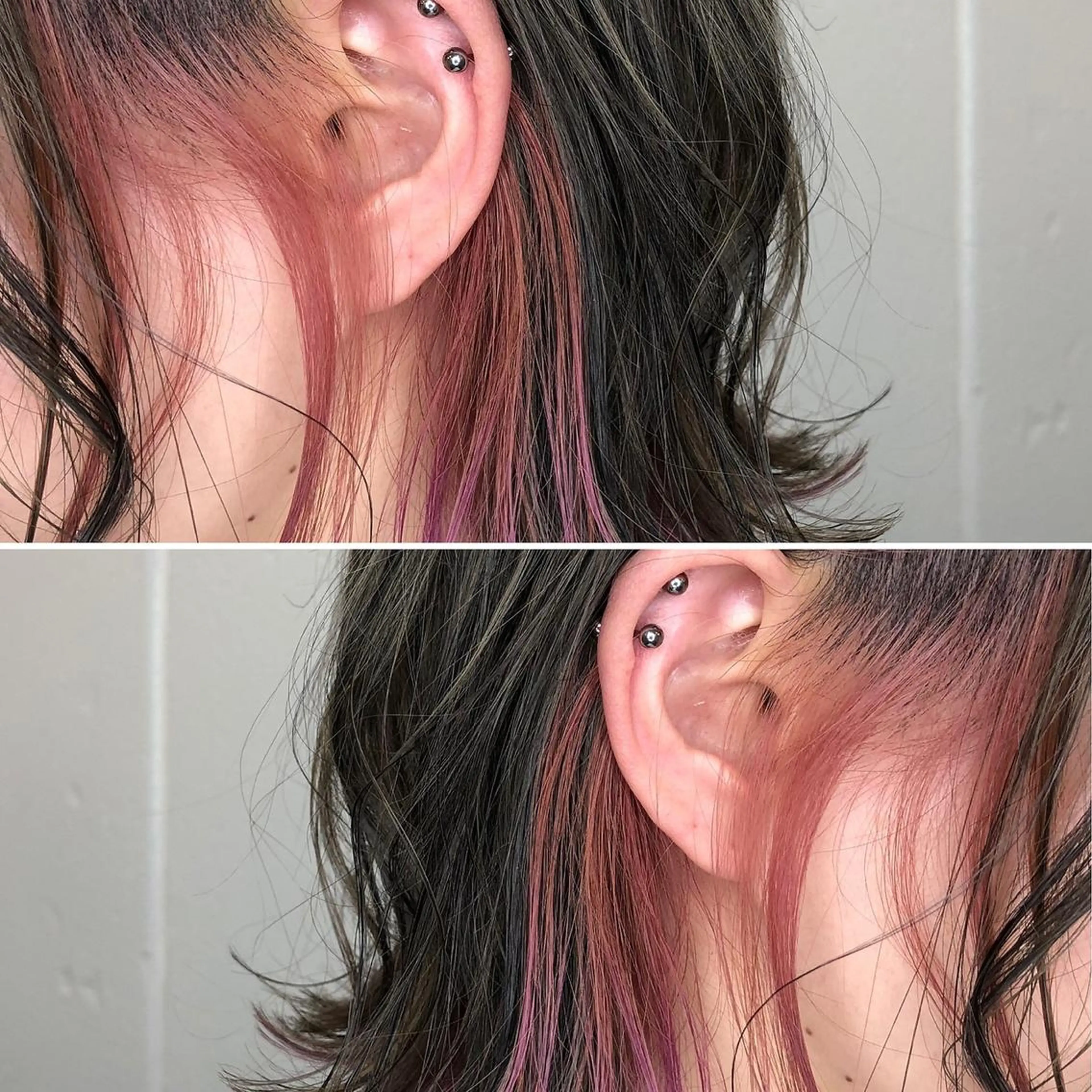 ショート カラー パーマ イヤリングカラー ヘアカラー トリートメント CARAT堺東 Aujua認定サロンのヘアスタイル