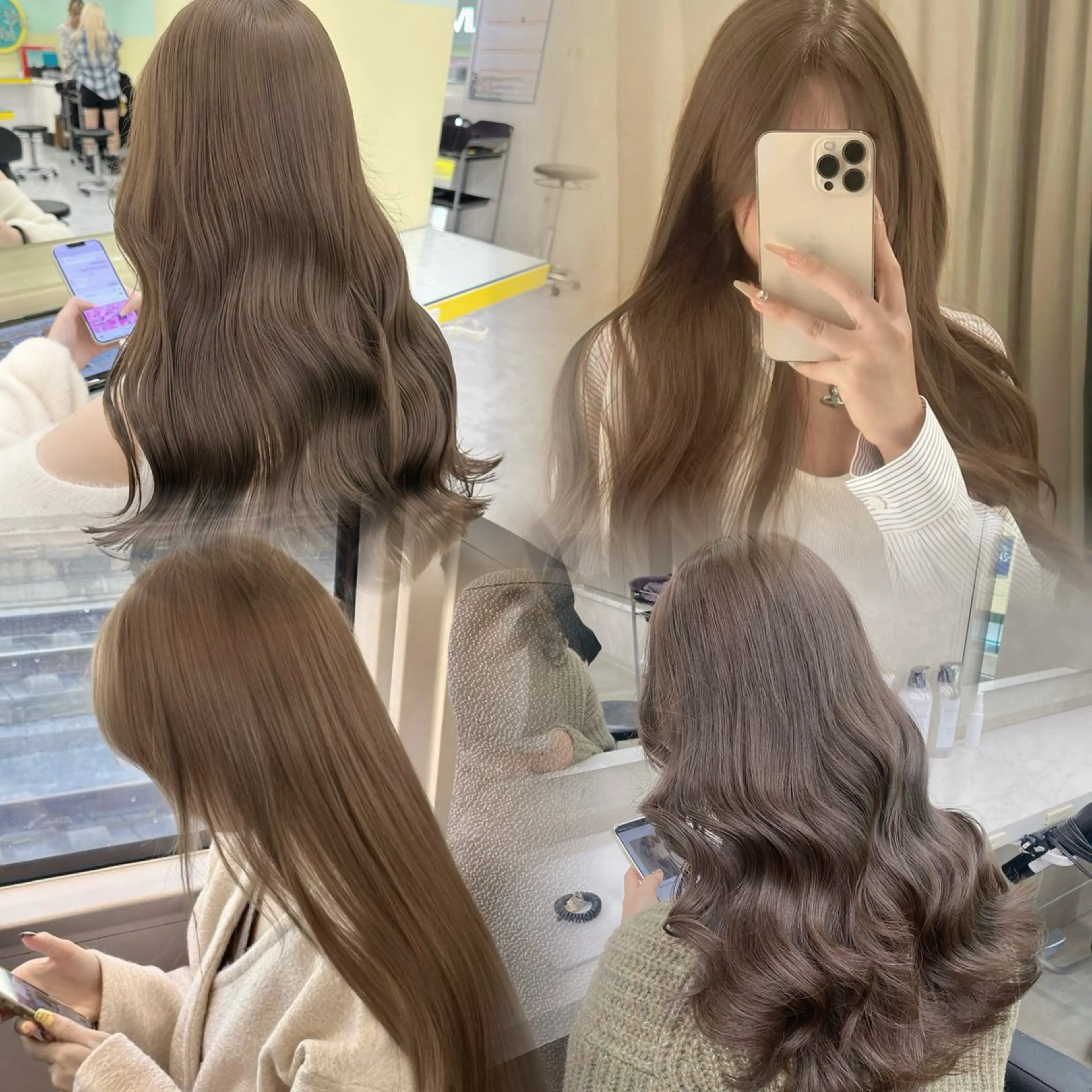 カラー カット ヘアカラー トリートメント 韓国レイヤー似合わせ 透明感カラー飛我💗のヘアスタイル