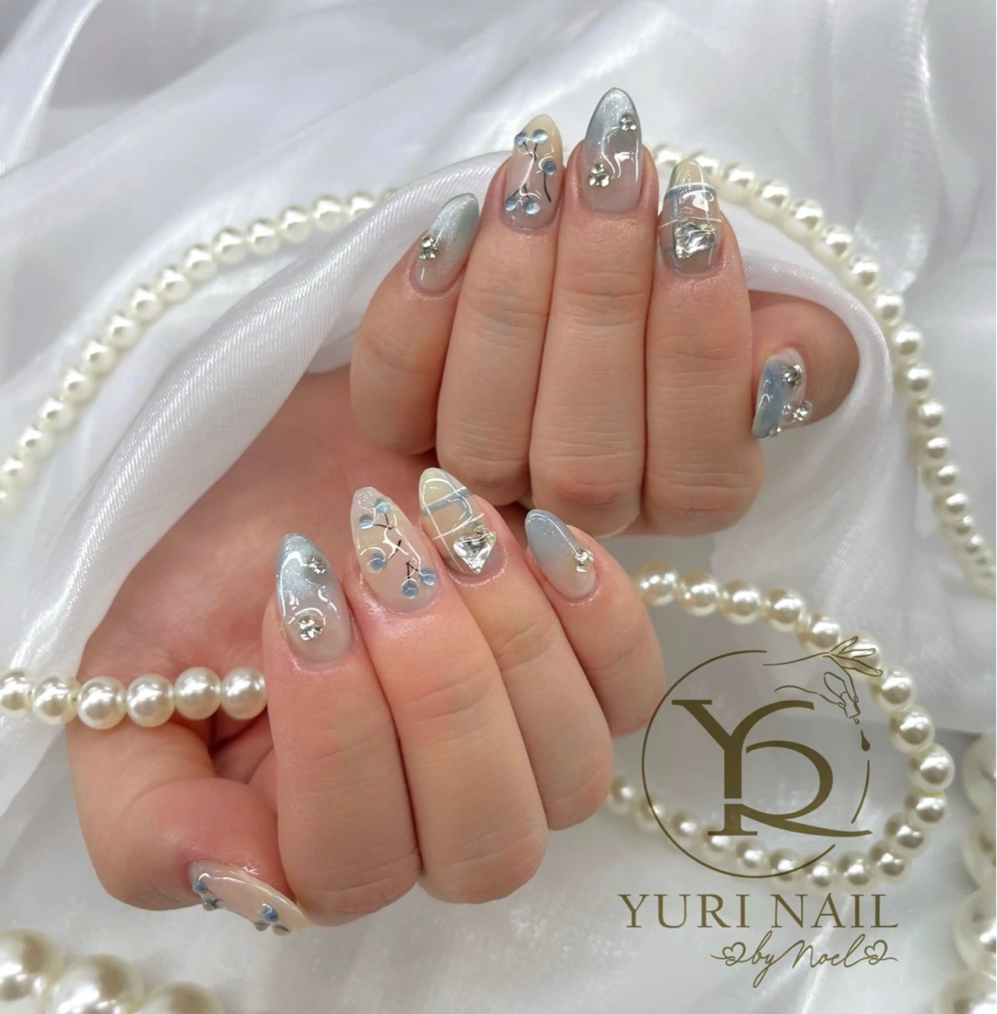 ネイル チークネイル フットネイル フレンチネイル グラデーション キラキラネイル ハンドネイル フットネイル ハンドケア YURI Nail Funabashiのネイルデザイン