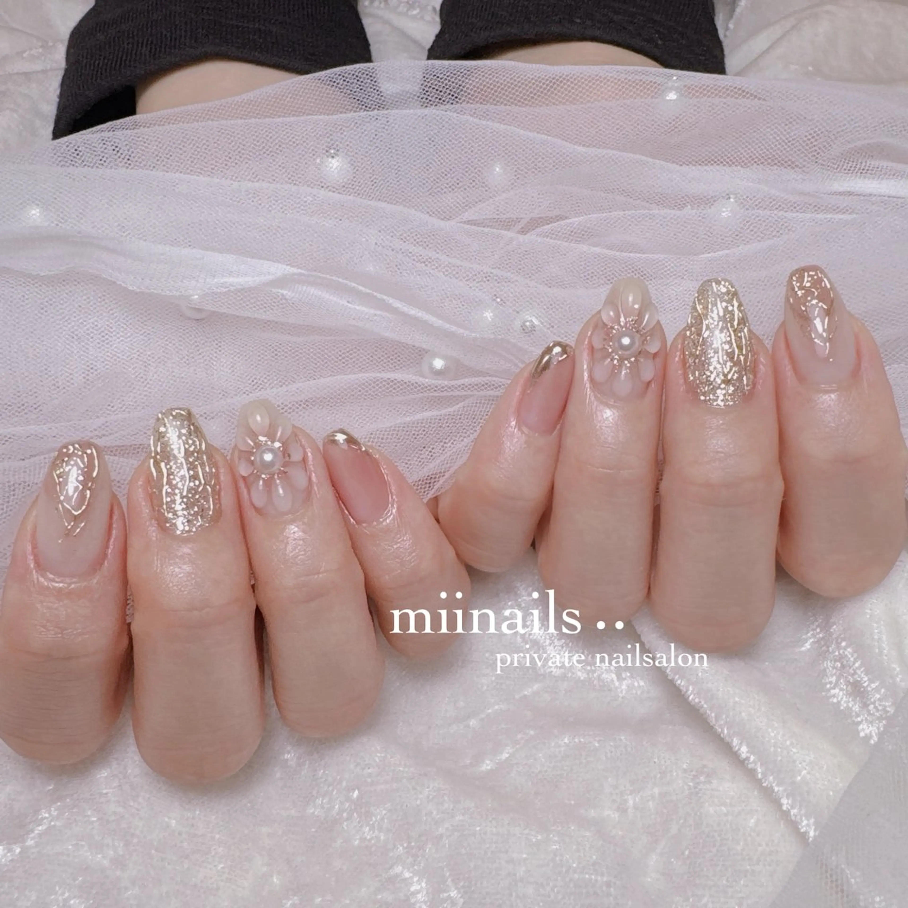 ネイル 韓国ネイル マグネットネイル ワンホンネイル ハンドネイル nailsalon miinailsのネイルデザイン