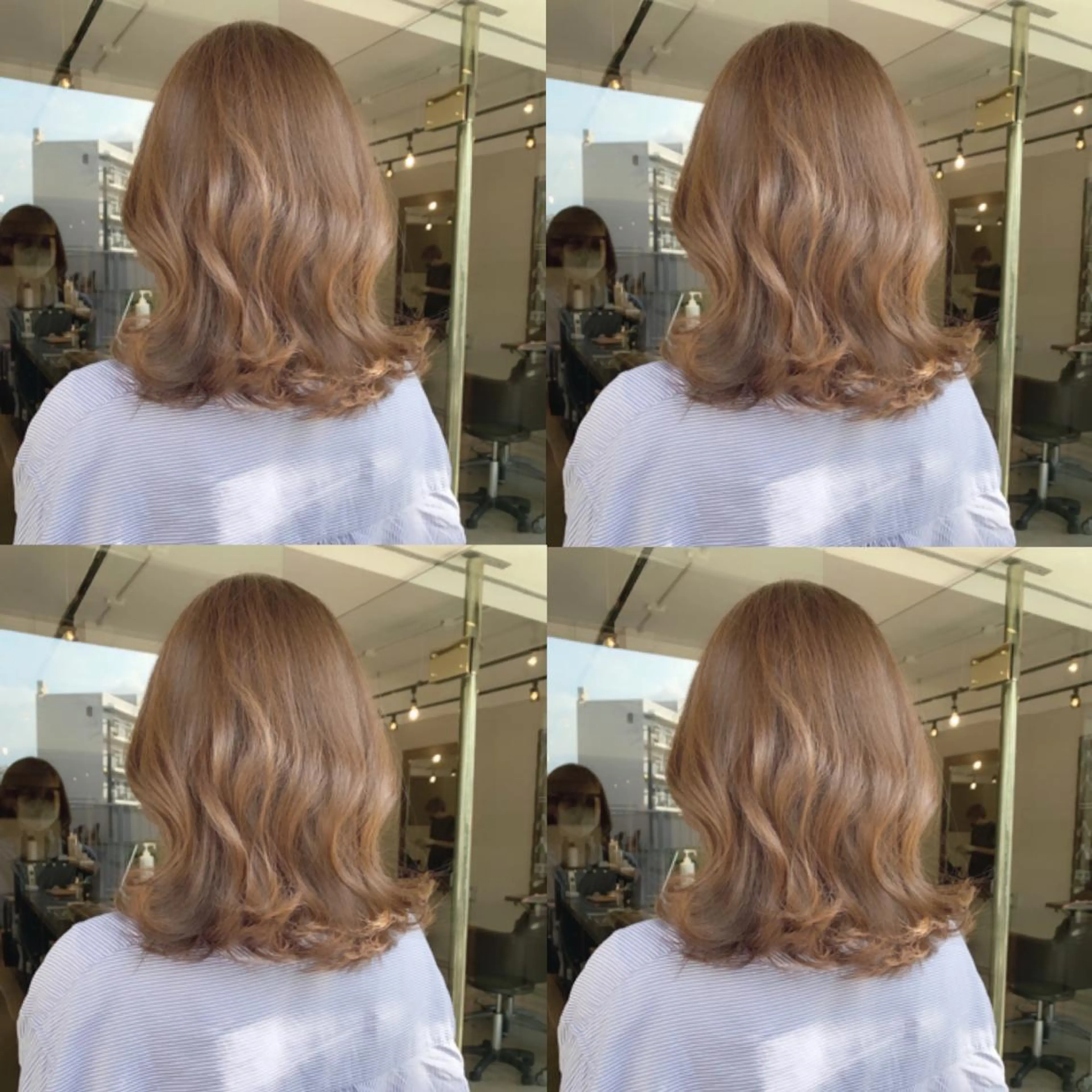 ミディアム カラー カット ヘアカラー トリートメント ヘッドスパ 透明感/オリーブ/ グレージュ/YUKAのヘアスタイル