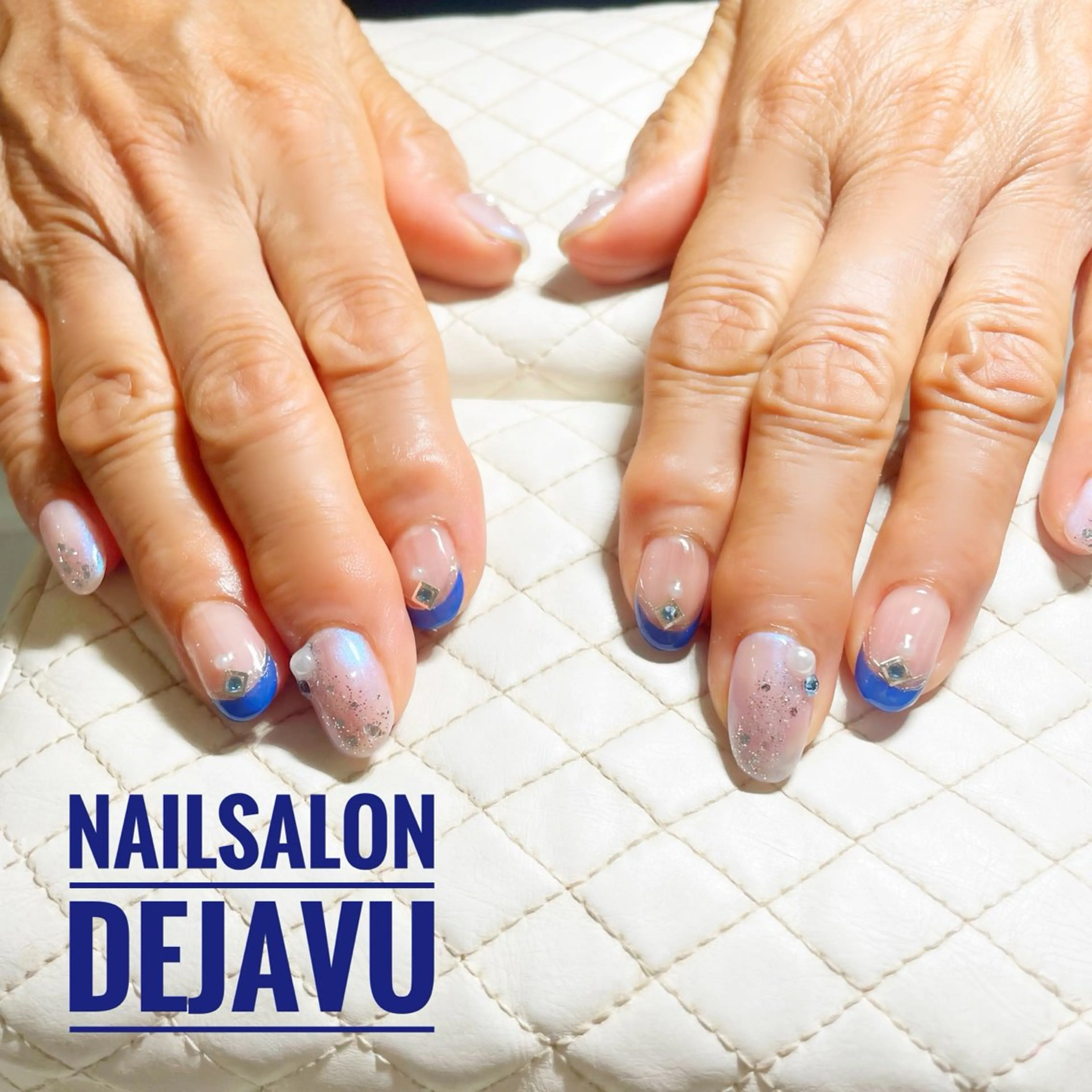 ネイル オーロラネイル フレンチネイル ハンドネイル Nailsalon Dejavuのネイルデザイン
