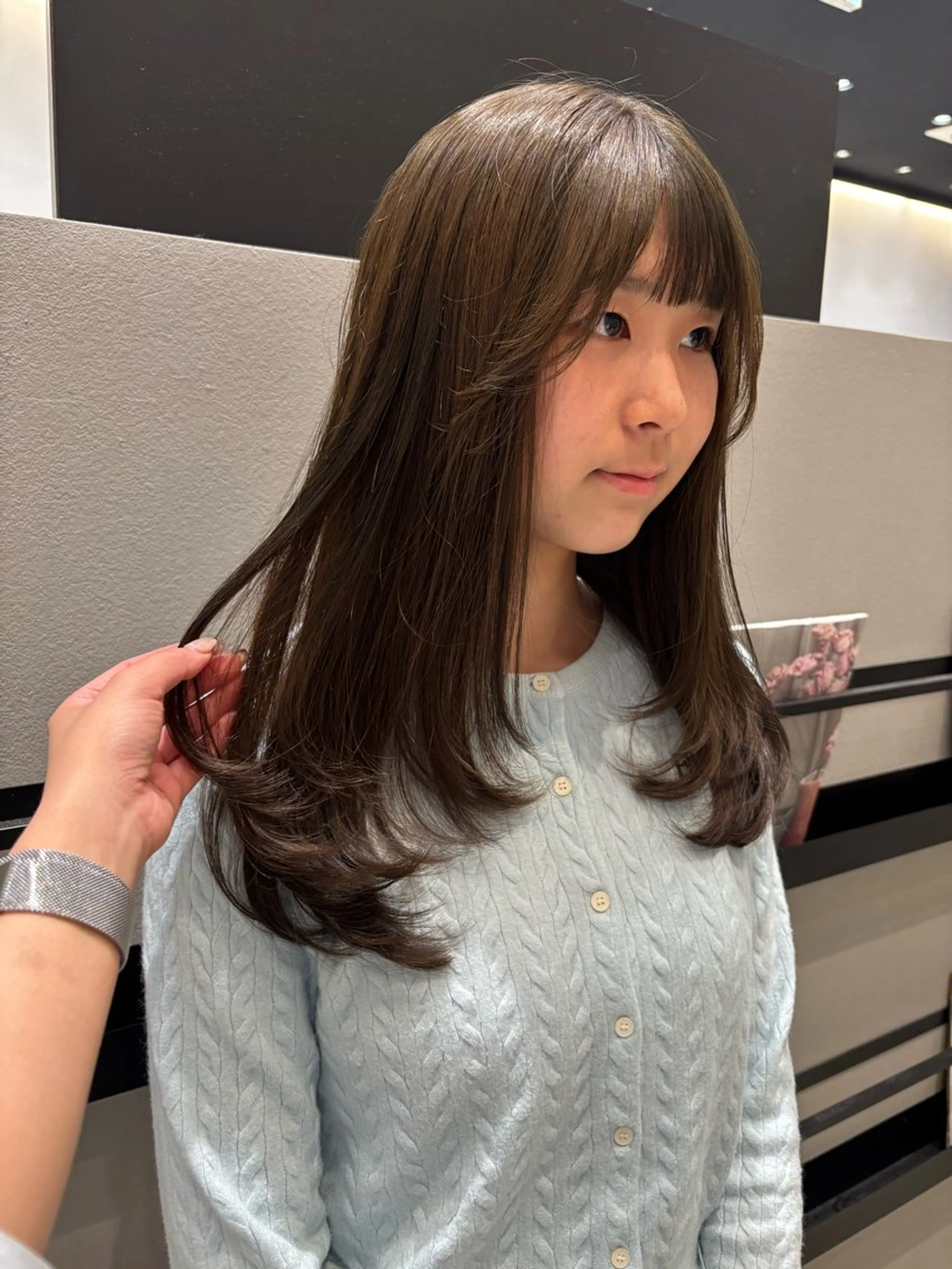 セミロング カラー レイヤーカット カット ヘアカラー 透明感カラー/ レイヤーkotonoのヘアスタイル