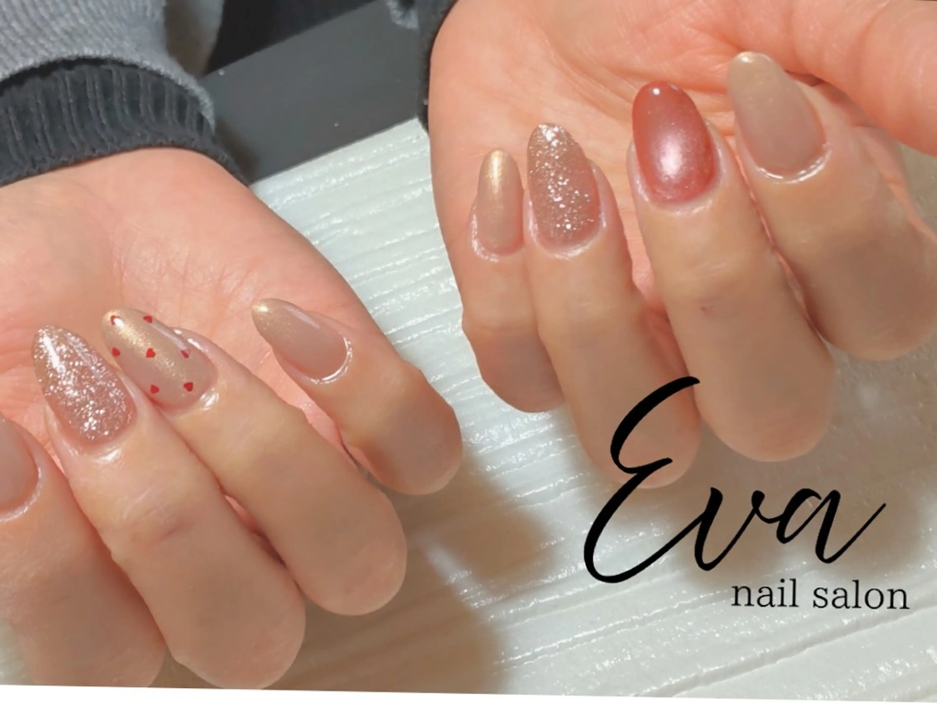 ネイル オフィスネイル シンプルネイル ハンドネイル Éva nail MARIのネイルデザイン