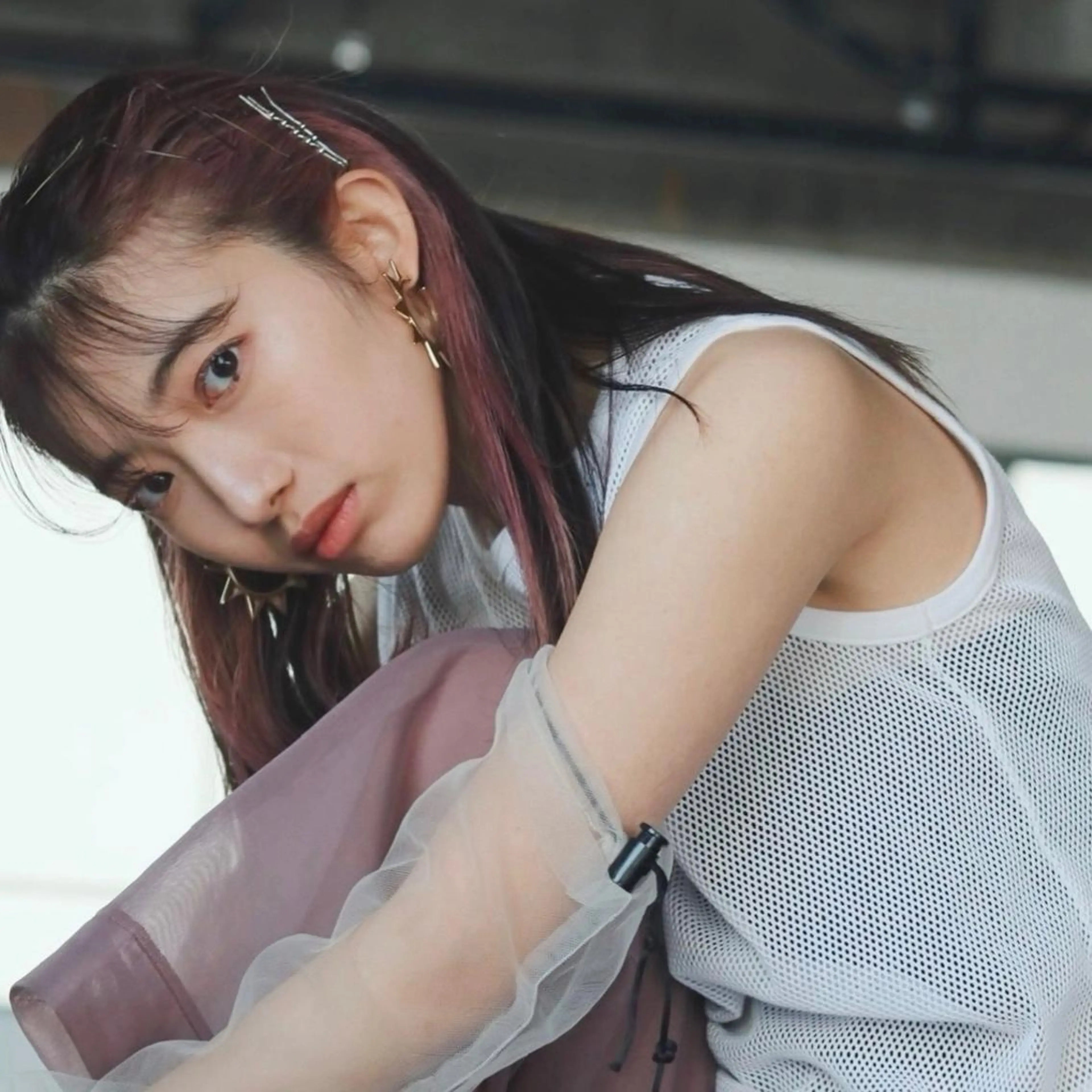 ミディアム カラー ヘアアレンジ デザインカラー インナーカラー ピンクカラー 髪質改善/ボブ 🌻Mutsumiのヘアスタイル