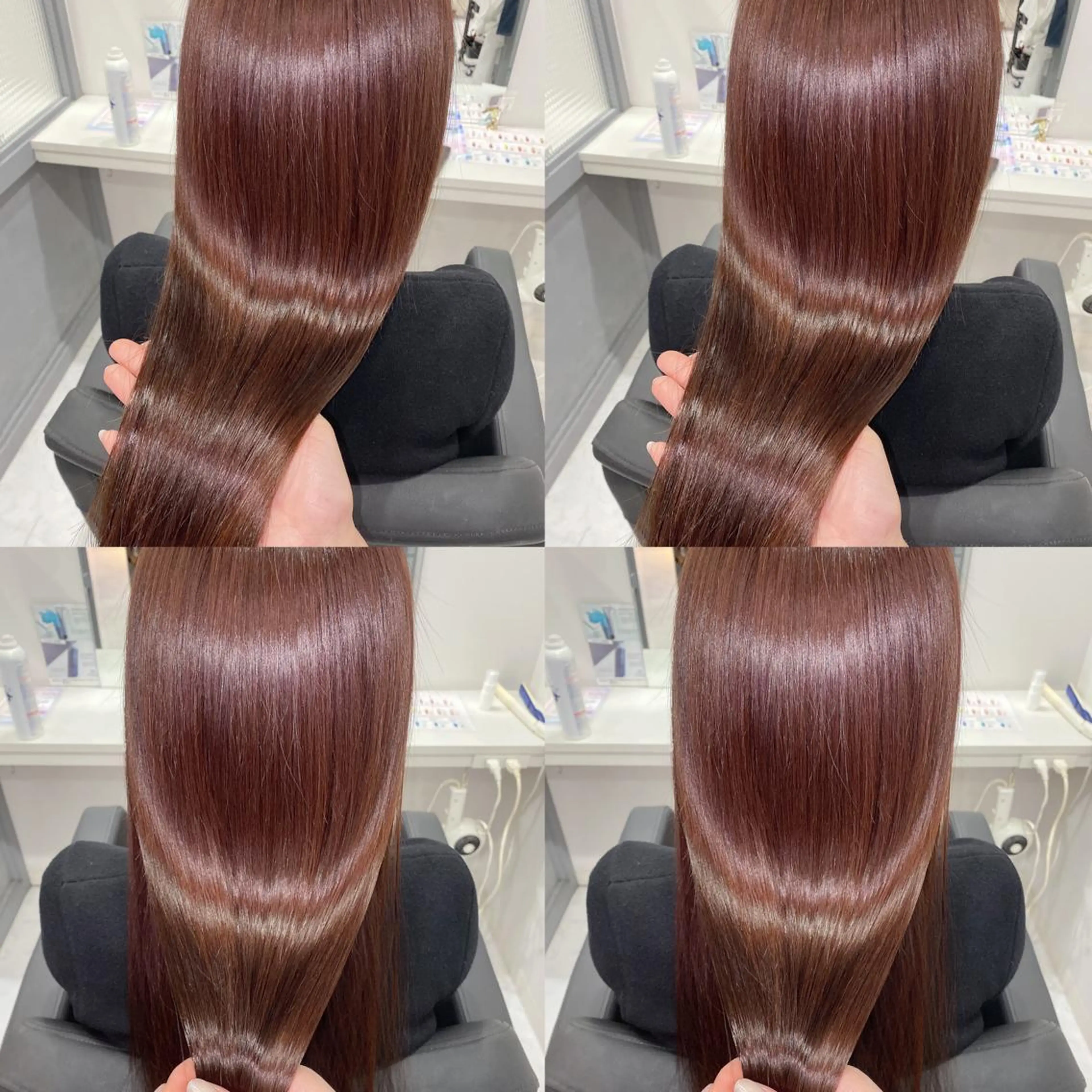 セミロング カラー カット ヘアカラー トリートメント 髪質改善×矯正🫧 韓国ヘアasamiのヘアスタイル