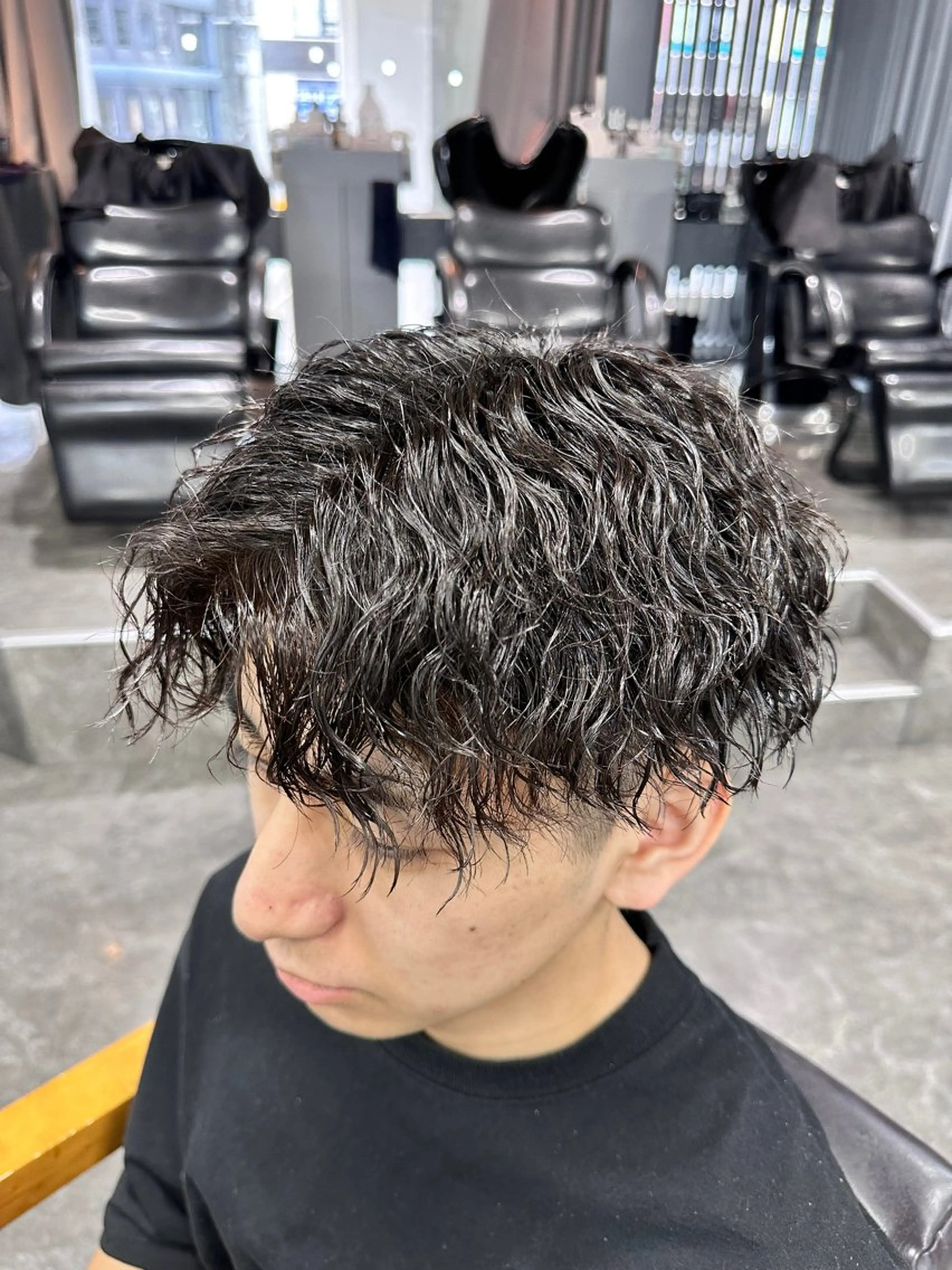 パーマ メンズ カット パーマ ニュアンス/シャドウ /韓国系/梅田茶屋町のヘアスタイル