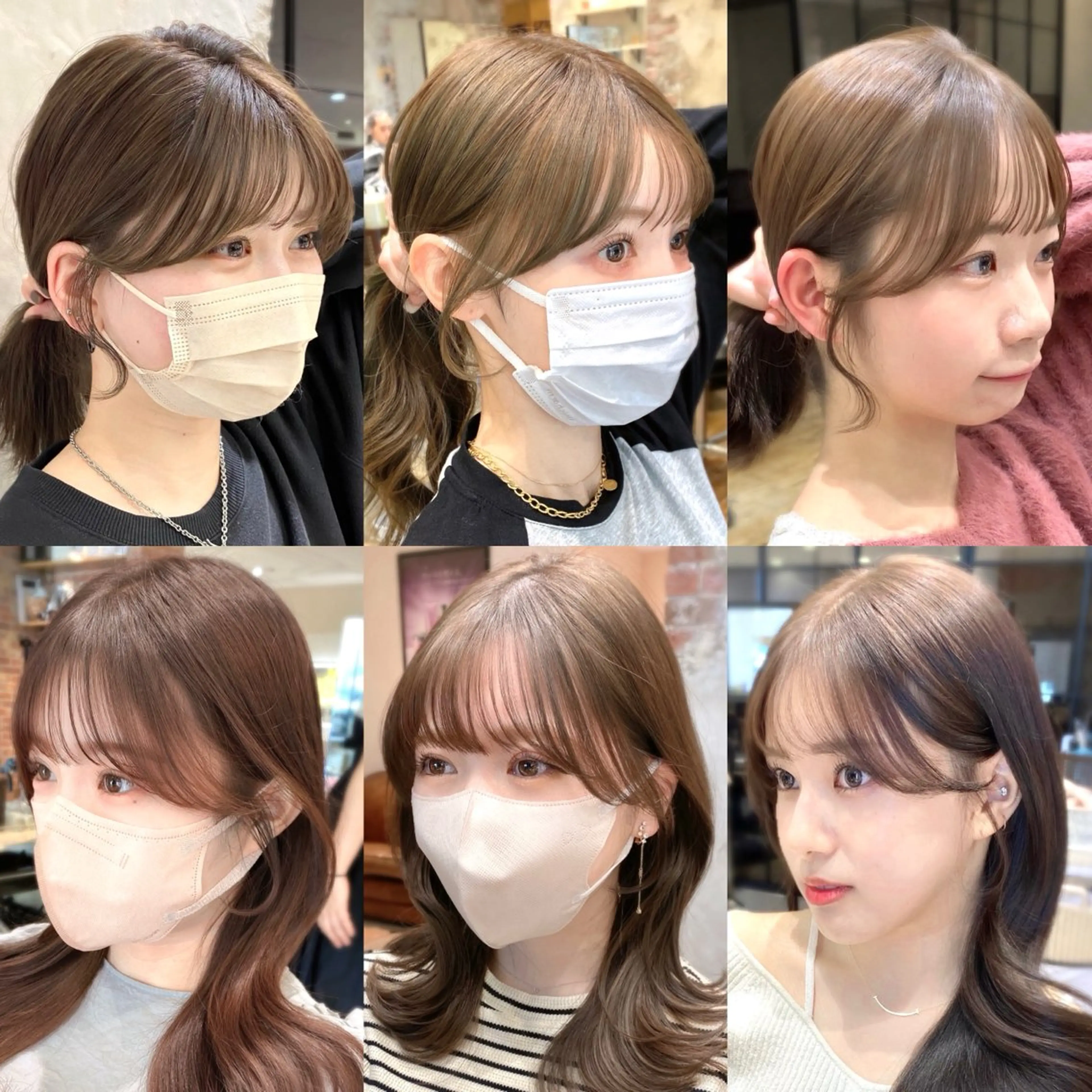 セミロング カラー 顔まわりカット🌟 くびれヘア/寺門遥輝のヘアスタイル